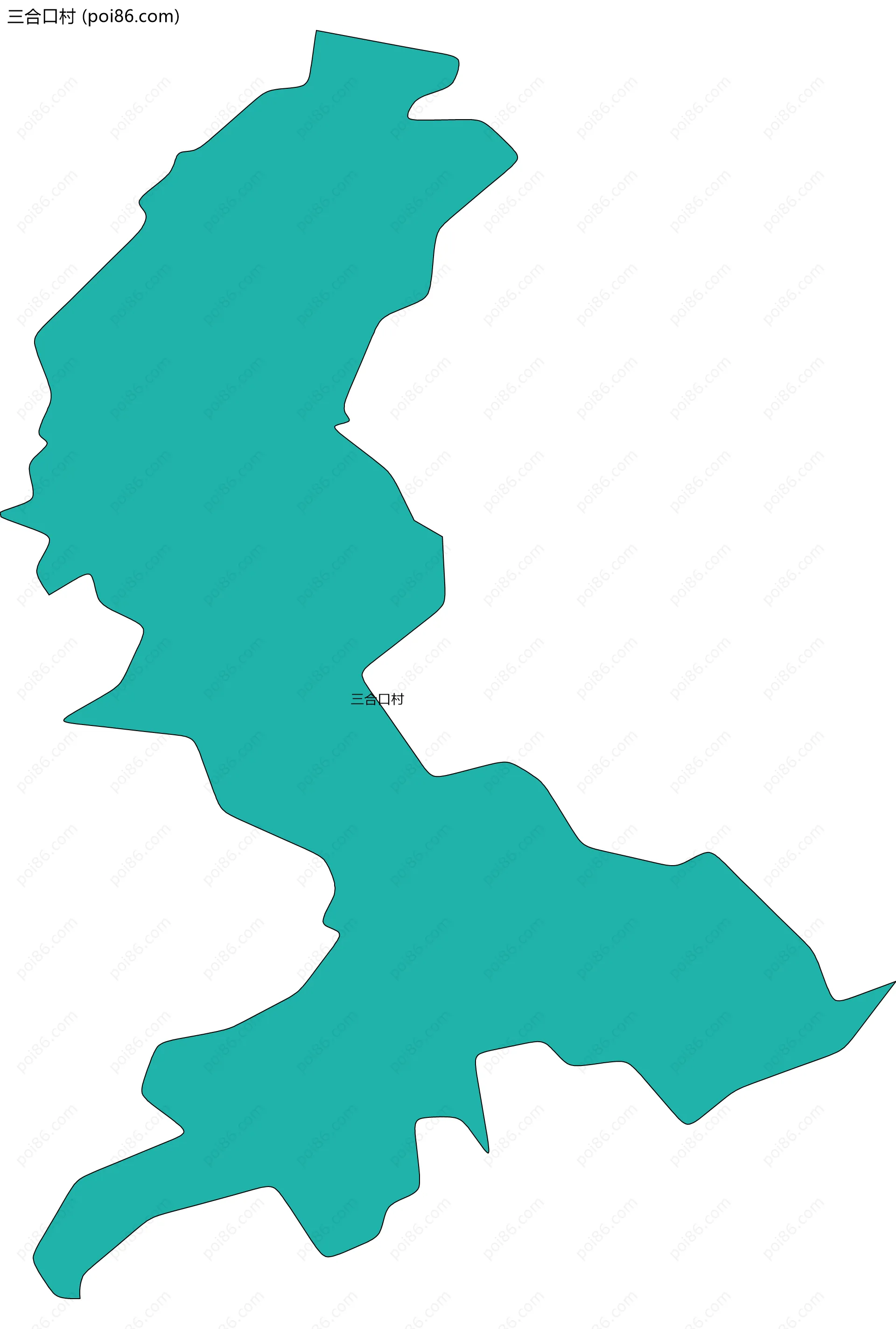 三合口村边界地图