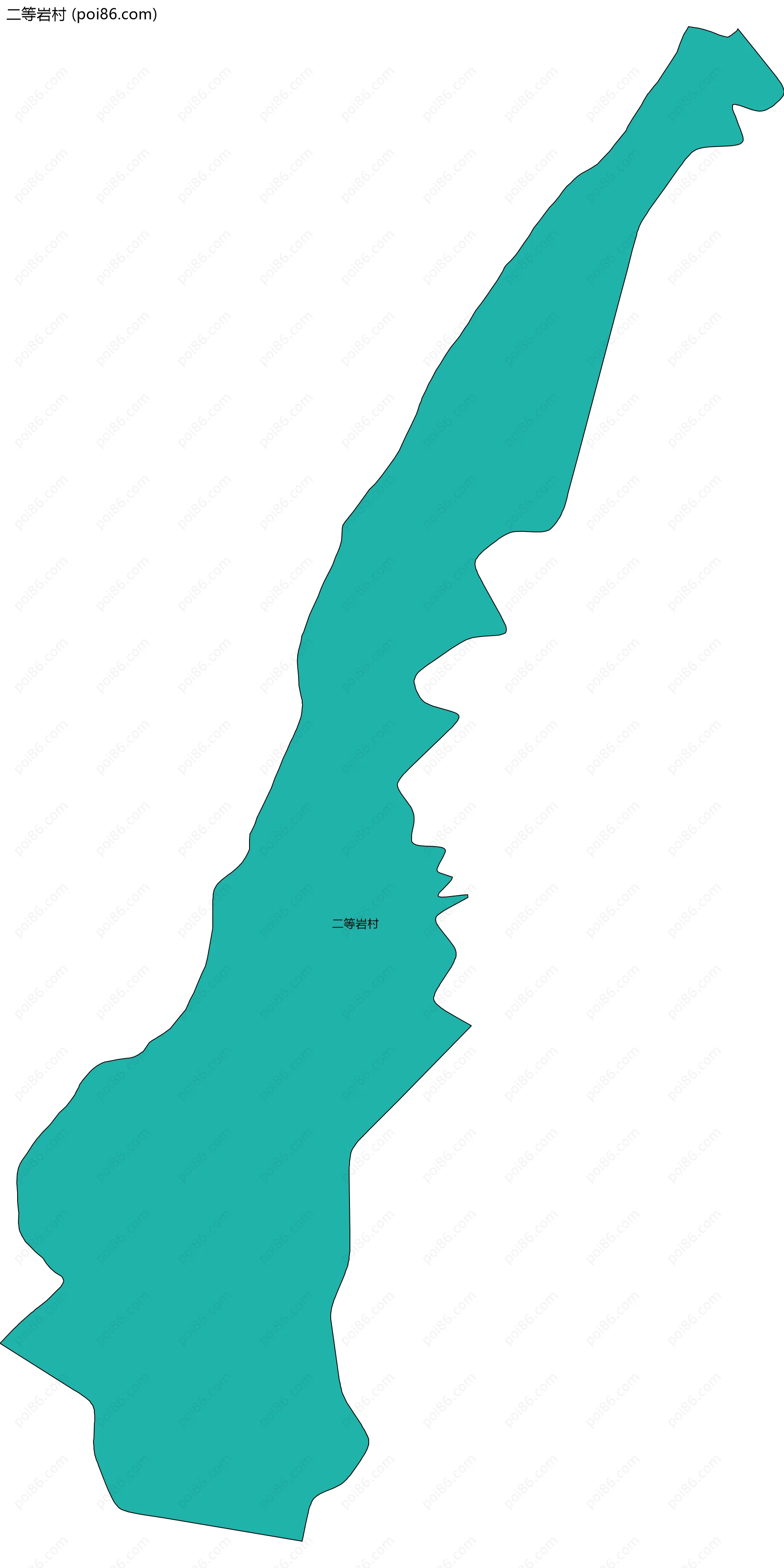 二等岩村边界地图