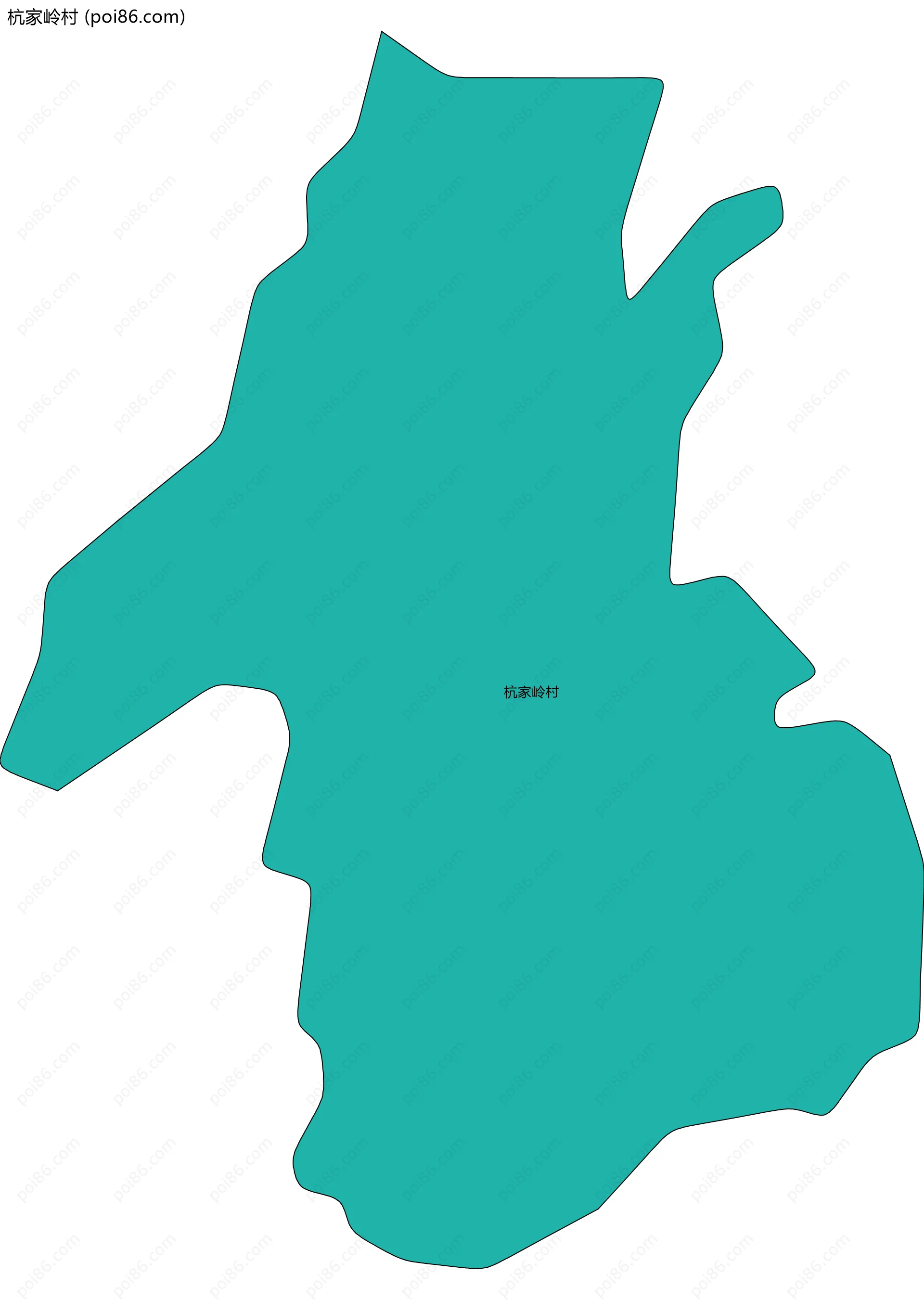 杭家岭村边界地图