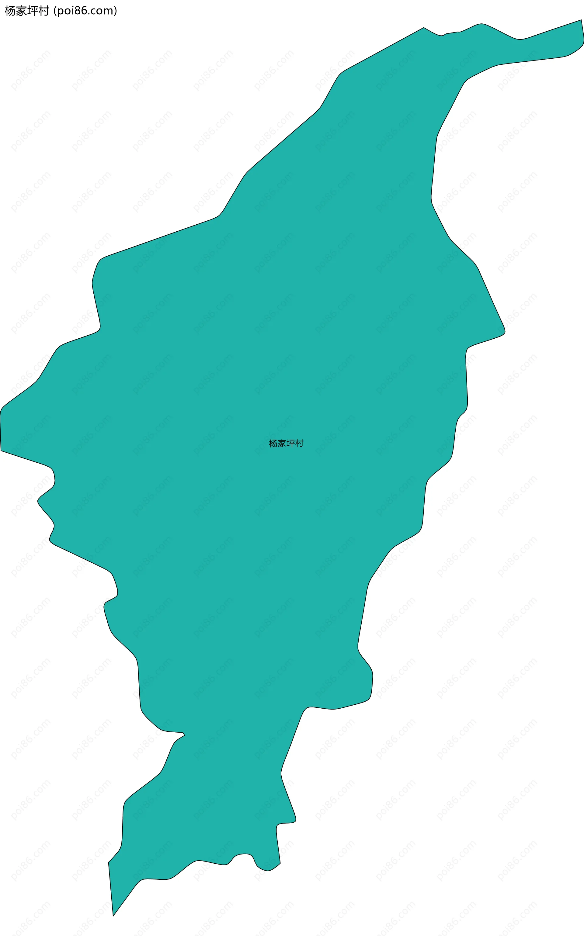 杨家坪村边界地图