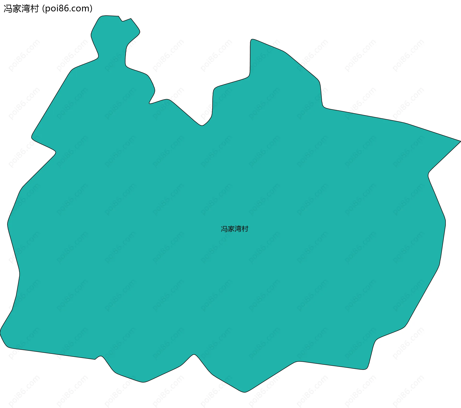 冯家湾村边界地图