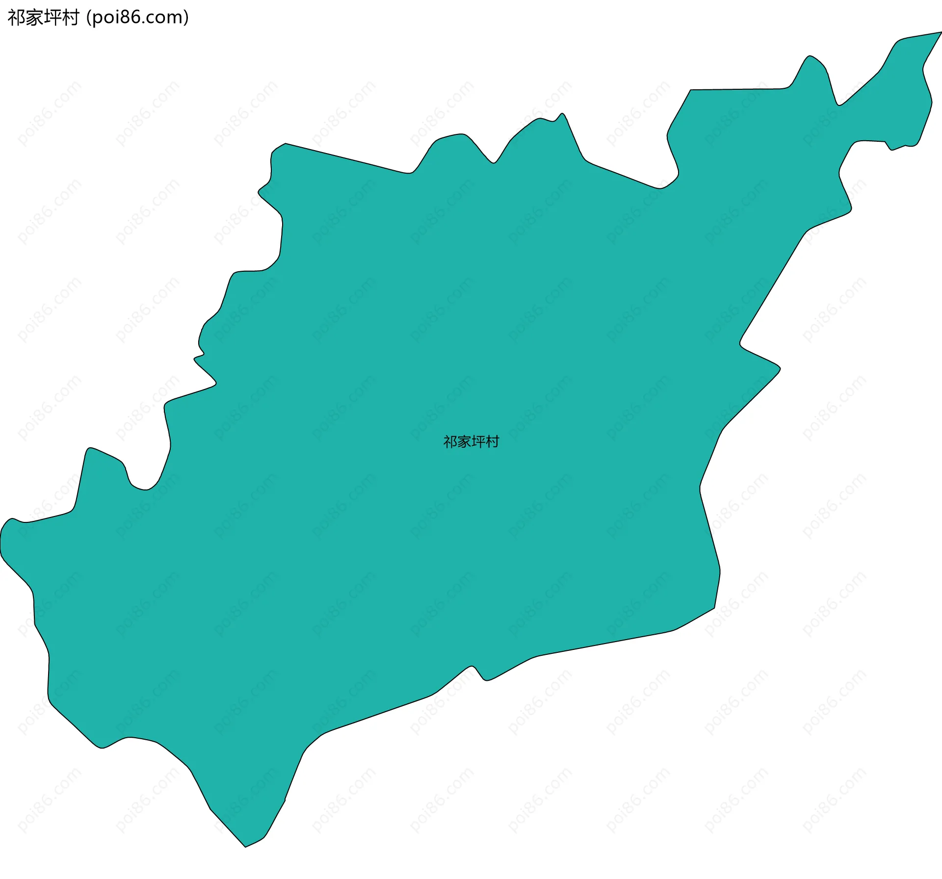 祁家坪村边界地图