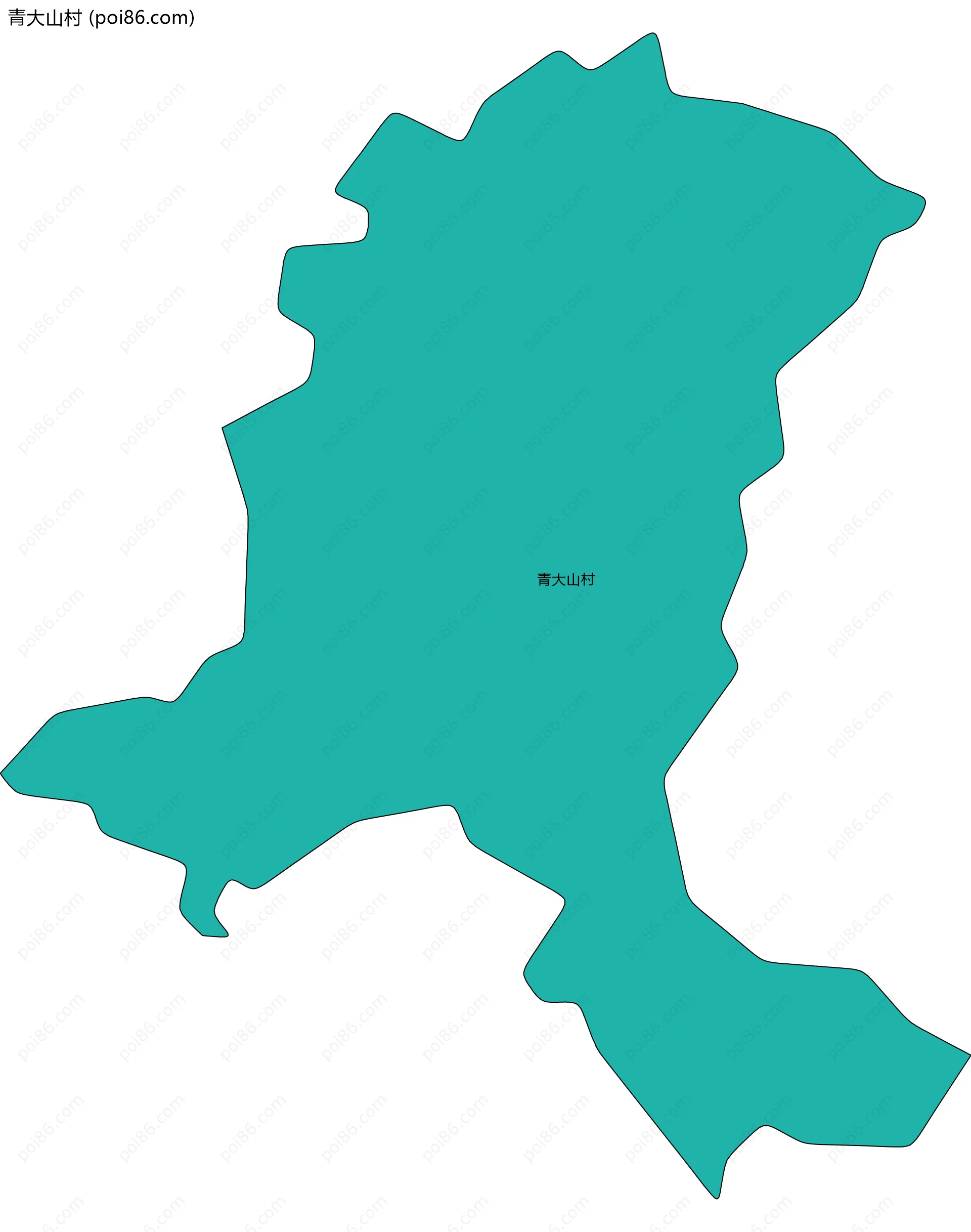 青大山村边界地图