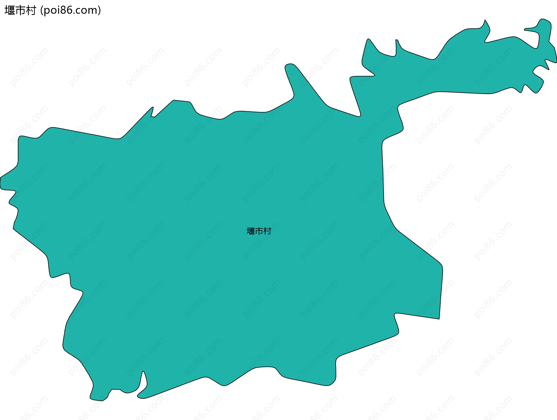 堰市村边界地图