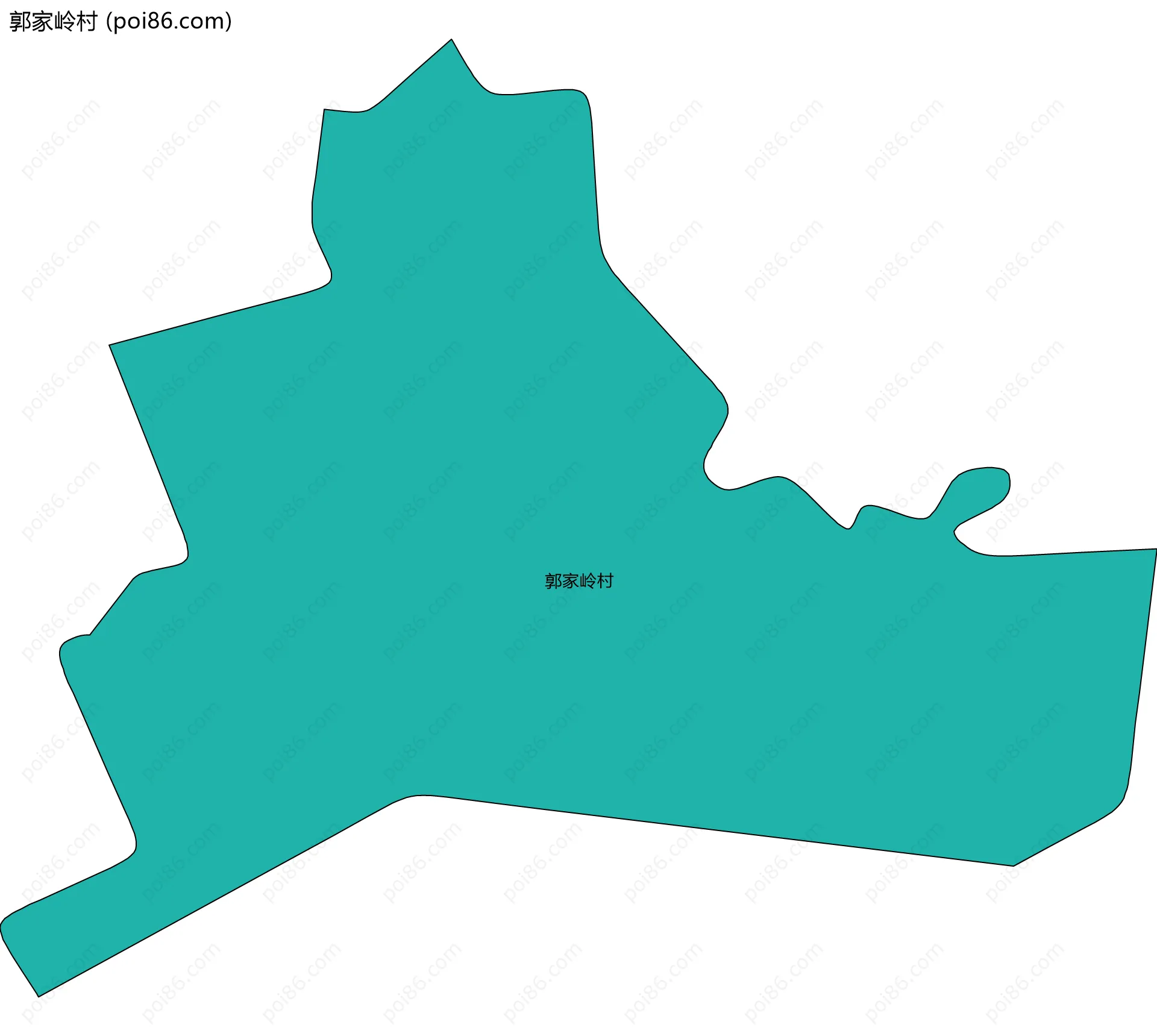 郭家岭村边界地图