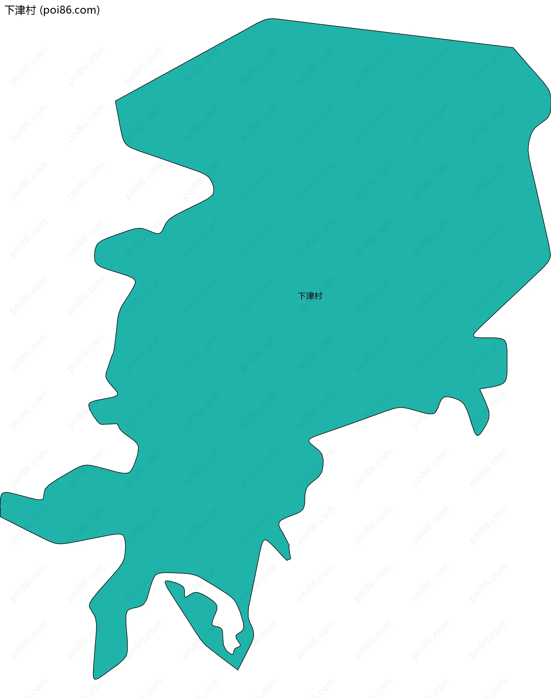 下津村边界地图