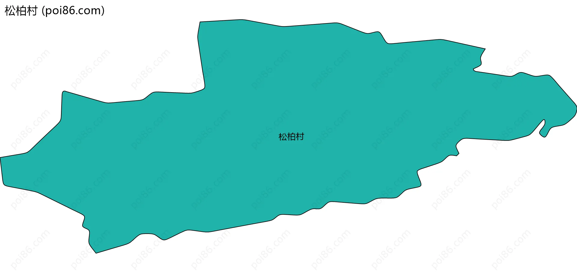 松柏村边界地图