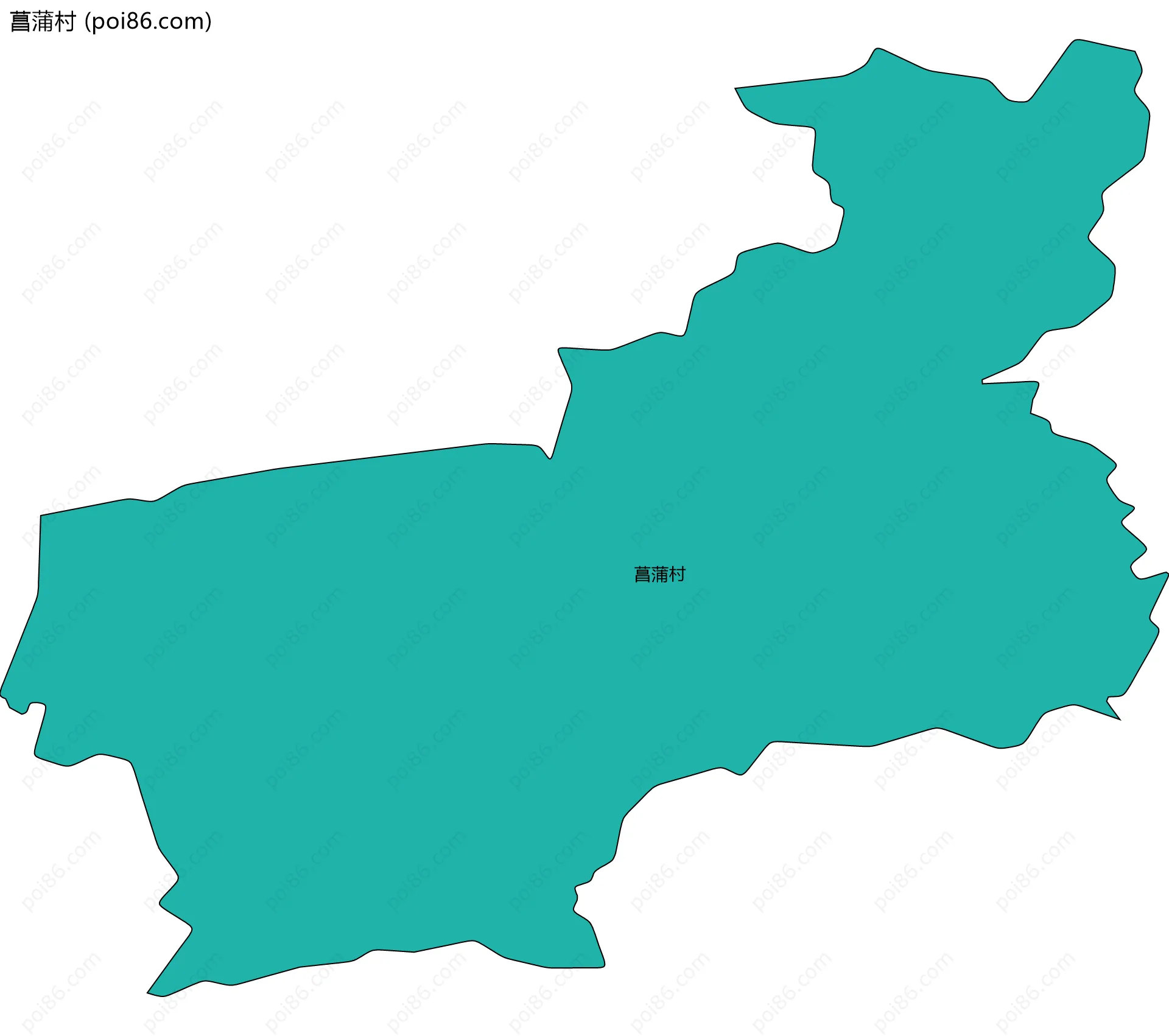 菖蒲村边界地图