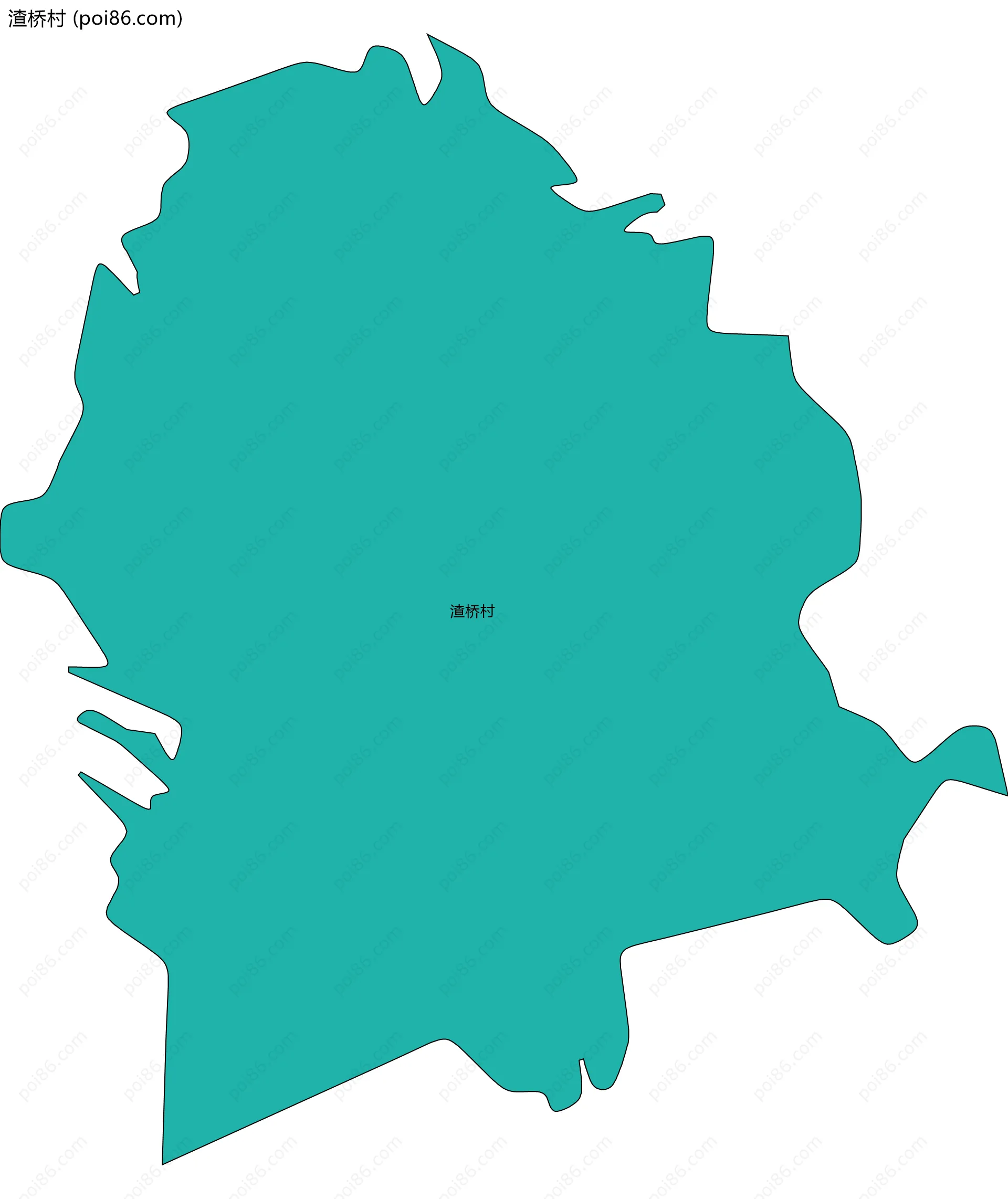 渣桥村边界地图