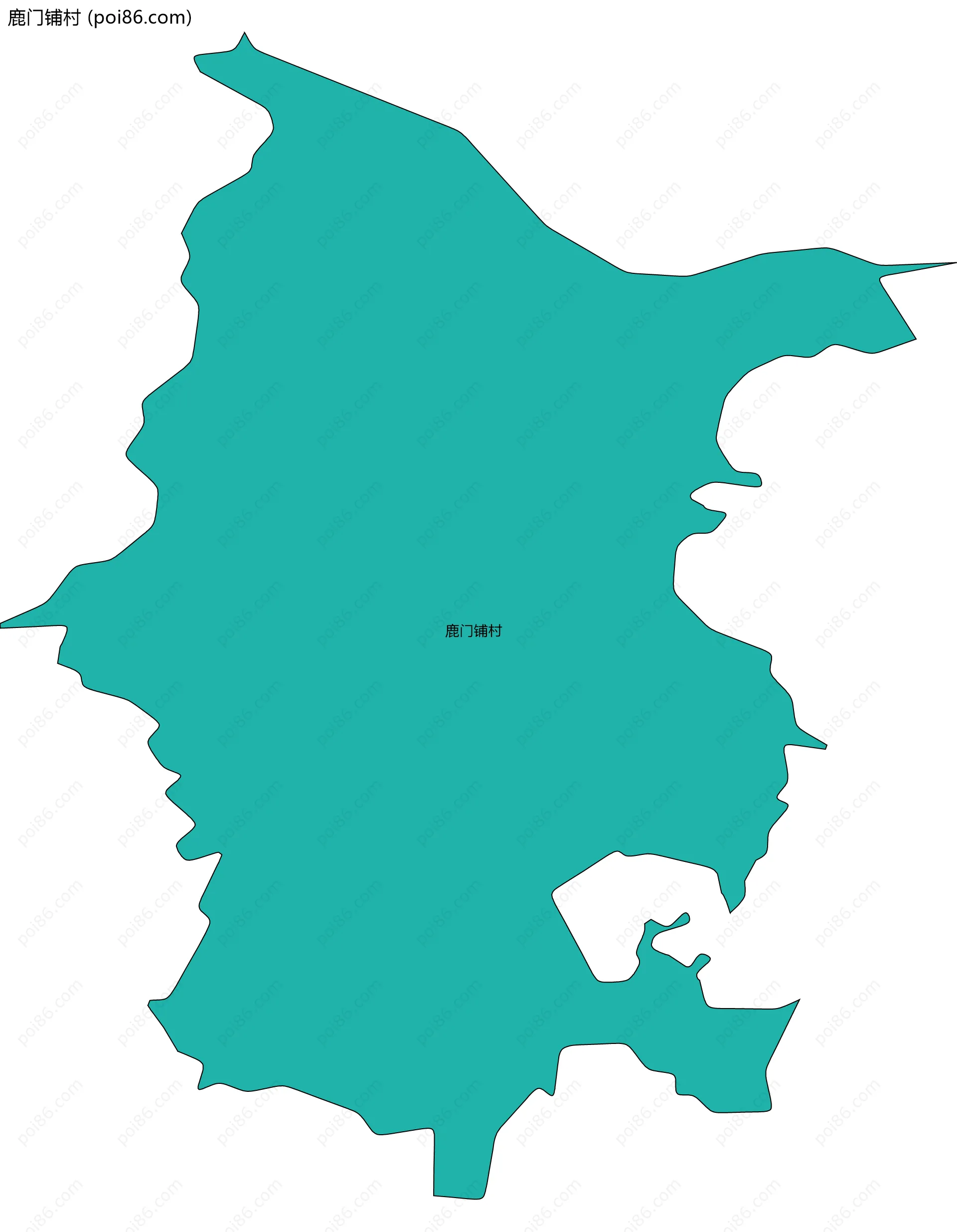 鹿门铺村边界地图