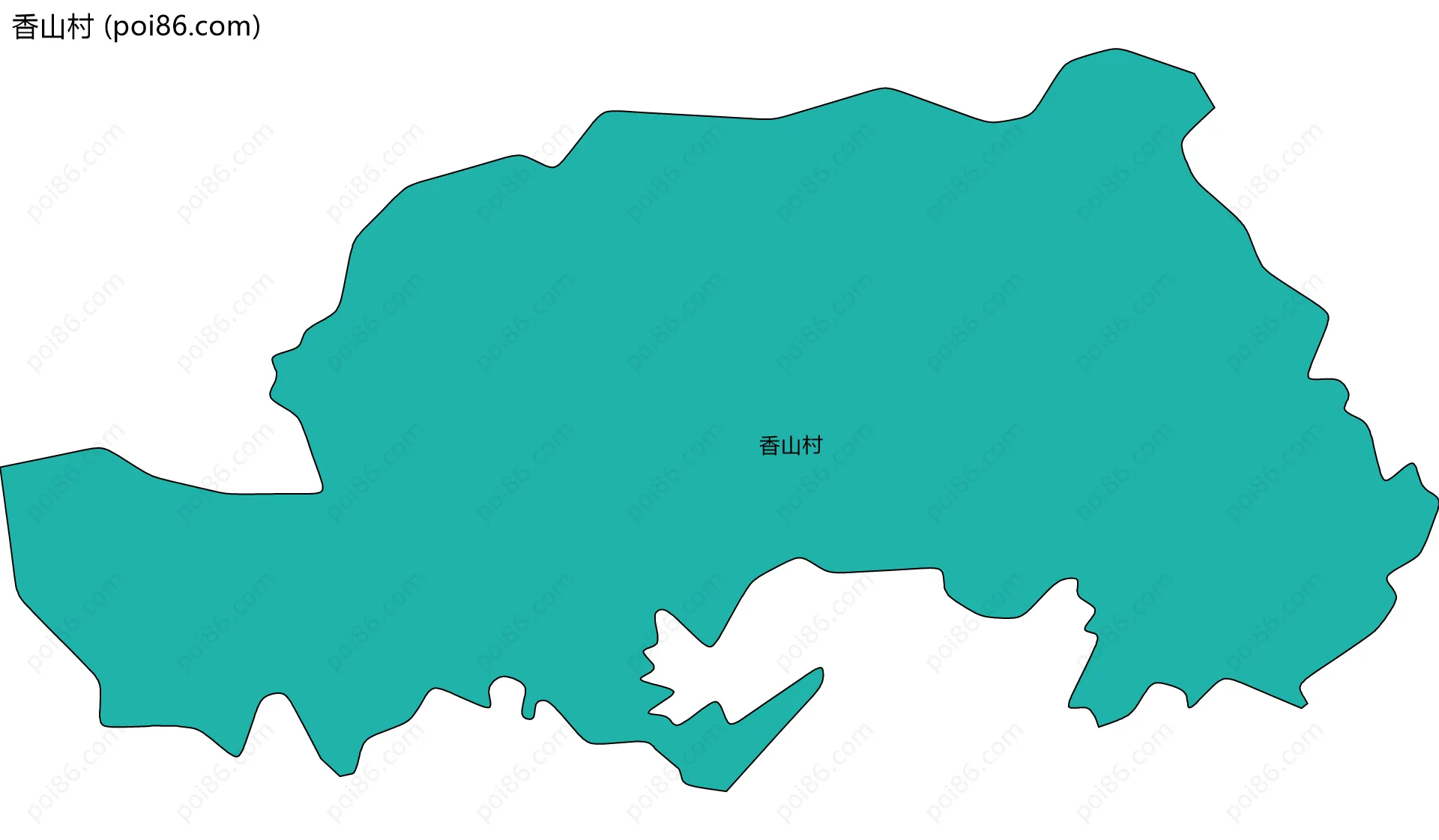 香山村边界地图