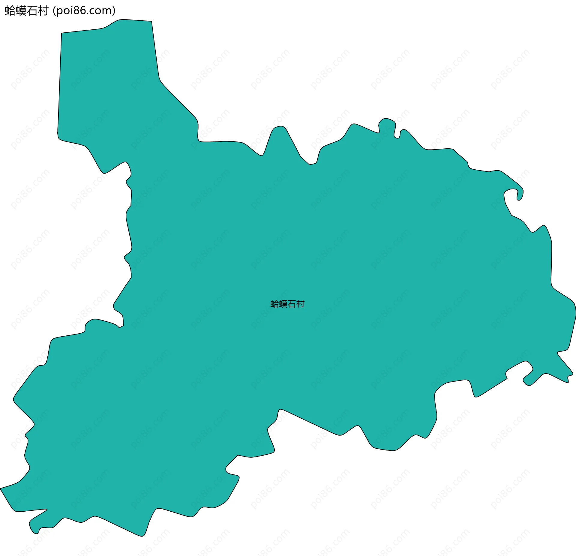 蛤蟆石村边界地图