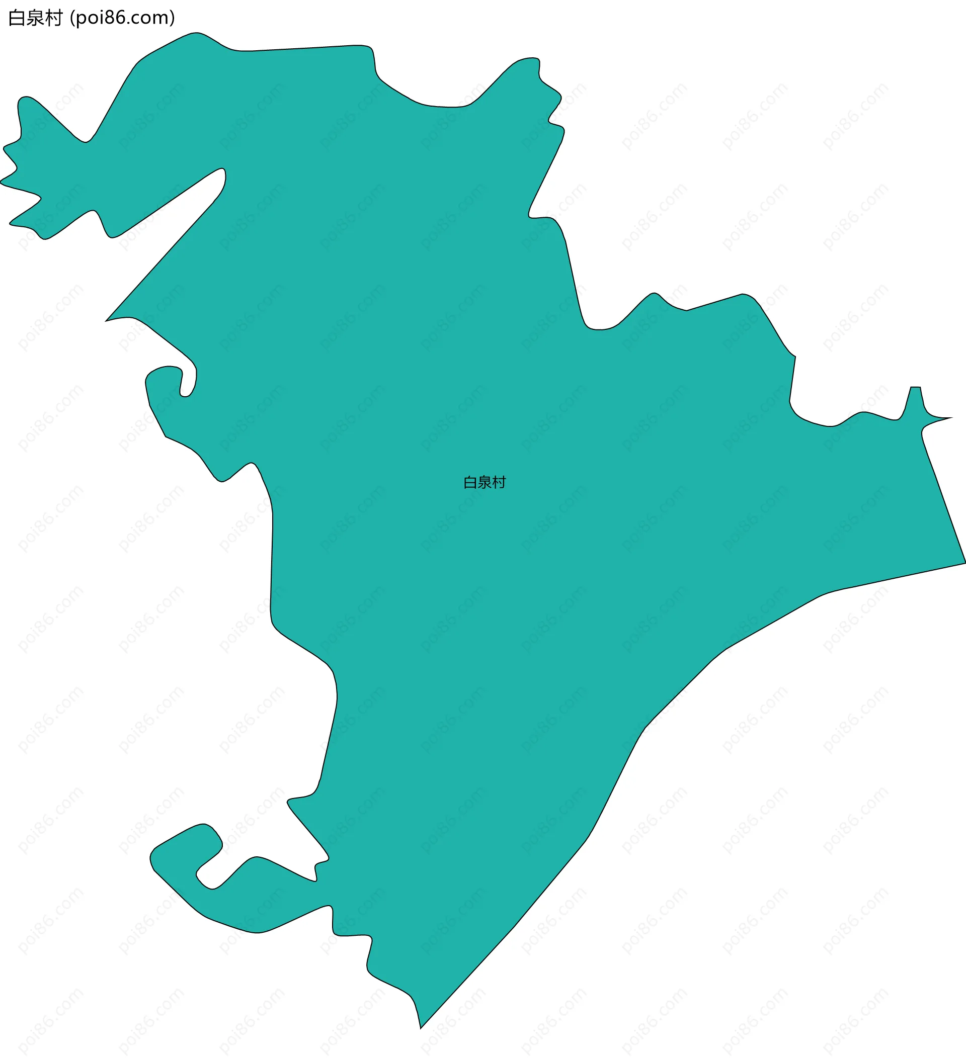 白泉村边界地图