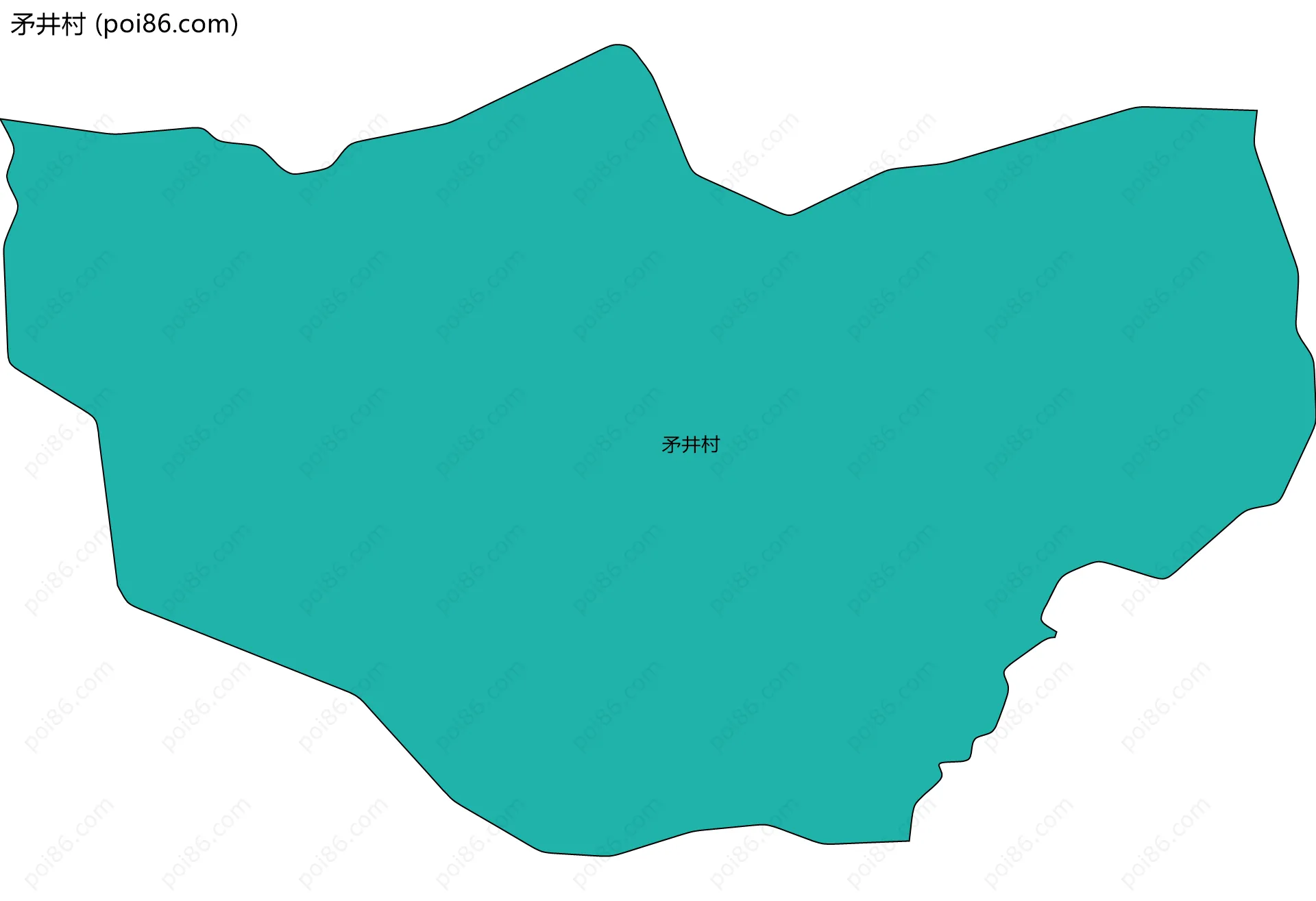 矛井村边界地图