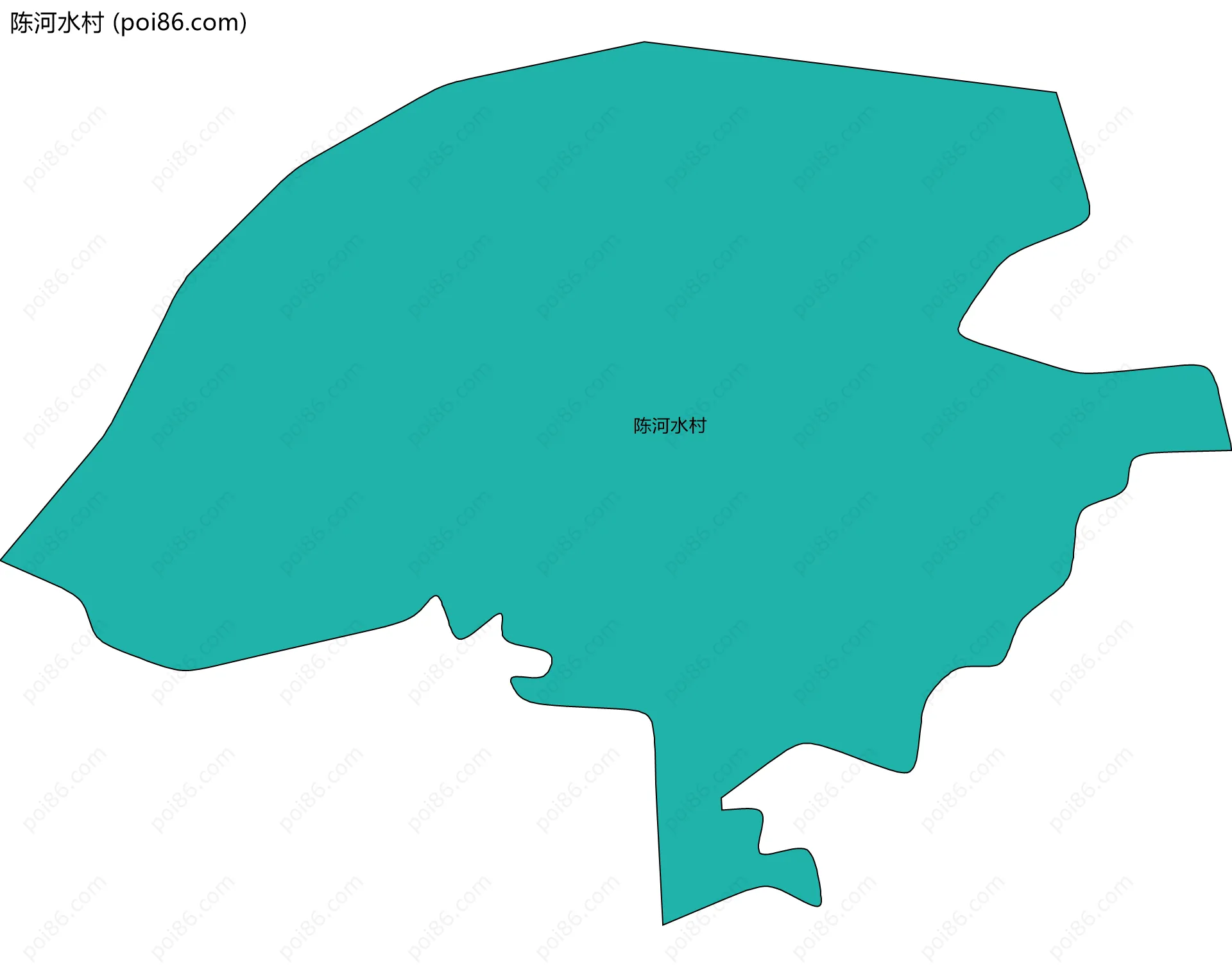 陈河水村边界地图