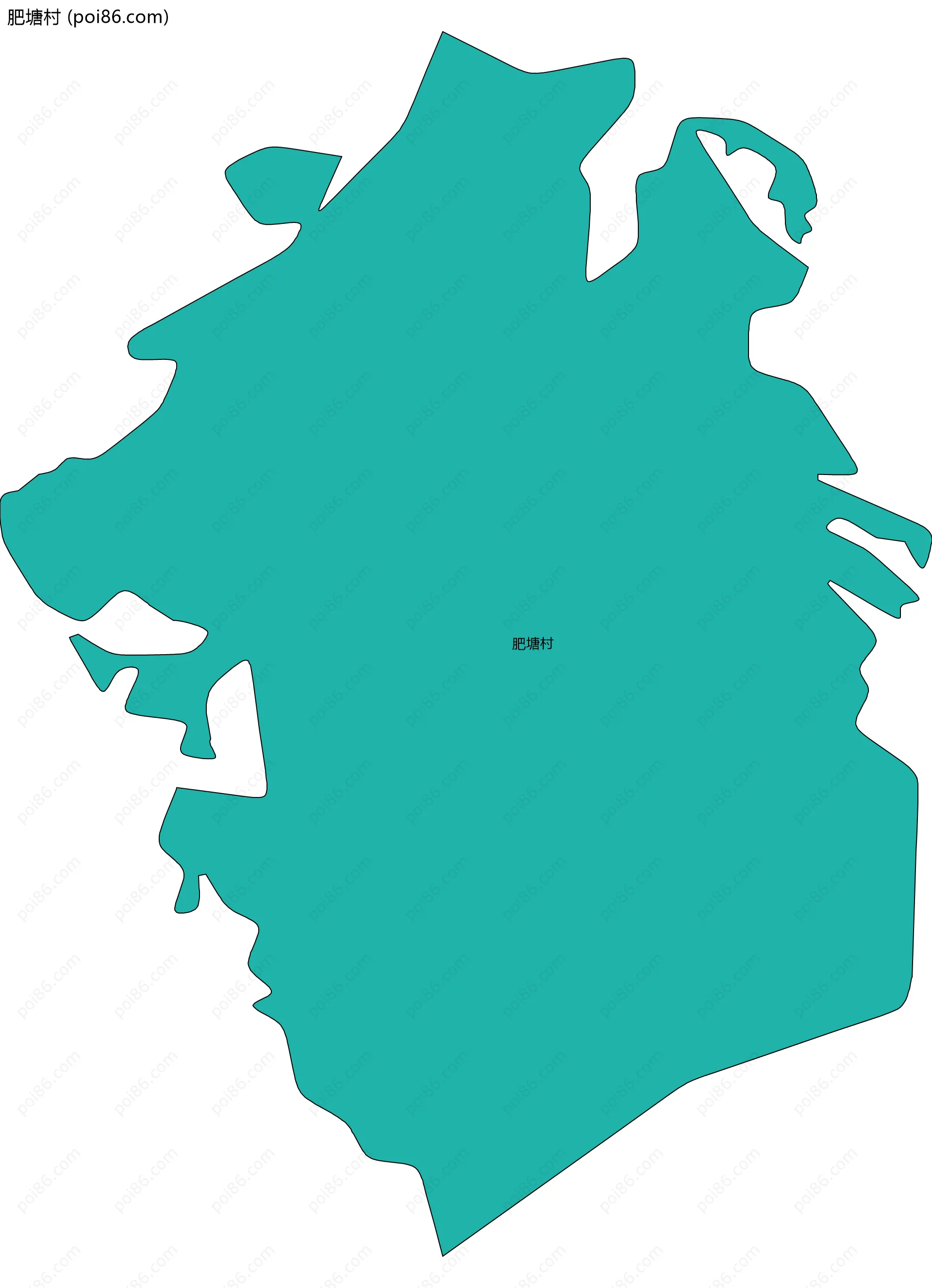 肥塘村边界地图