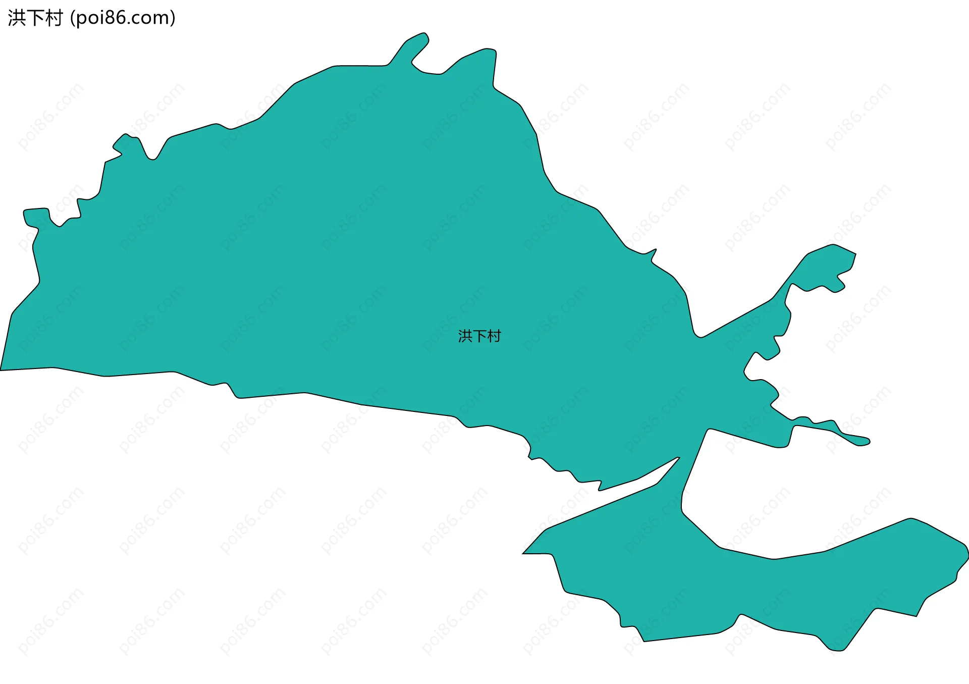 洪下村边界地图
