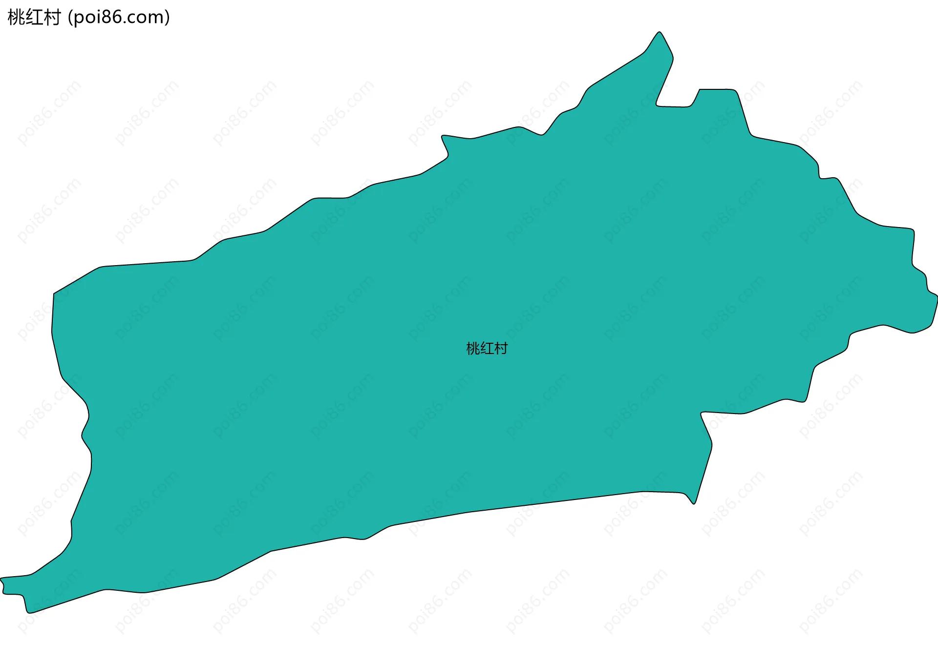 桃红村边界地图