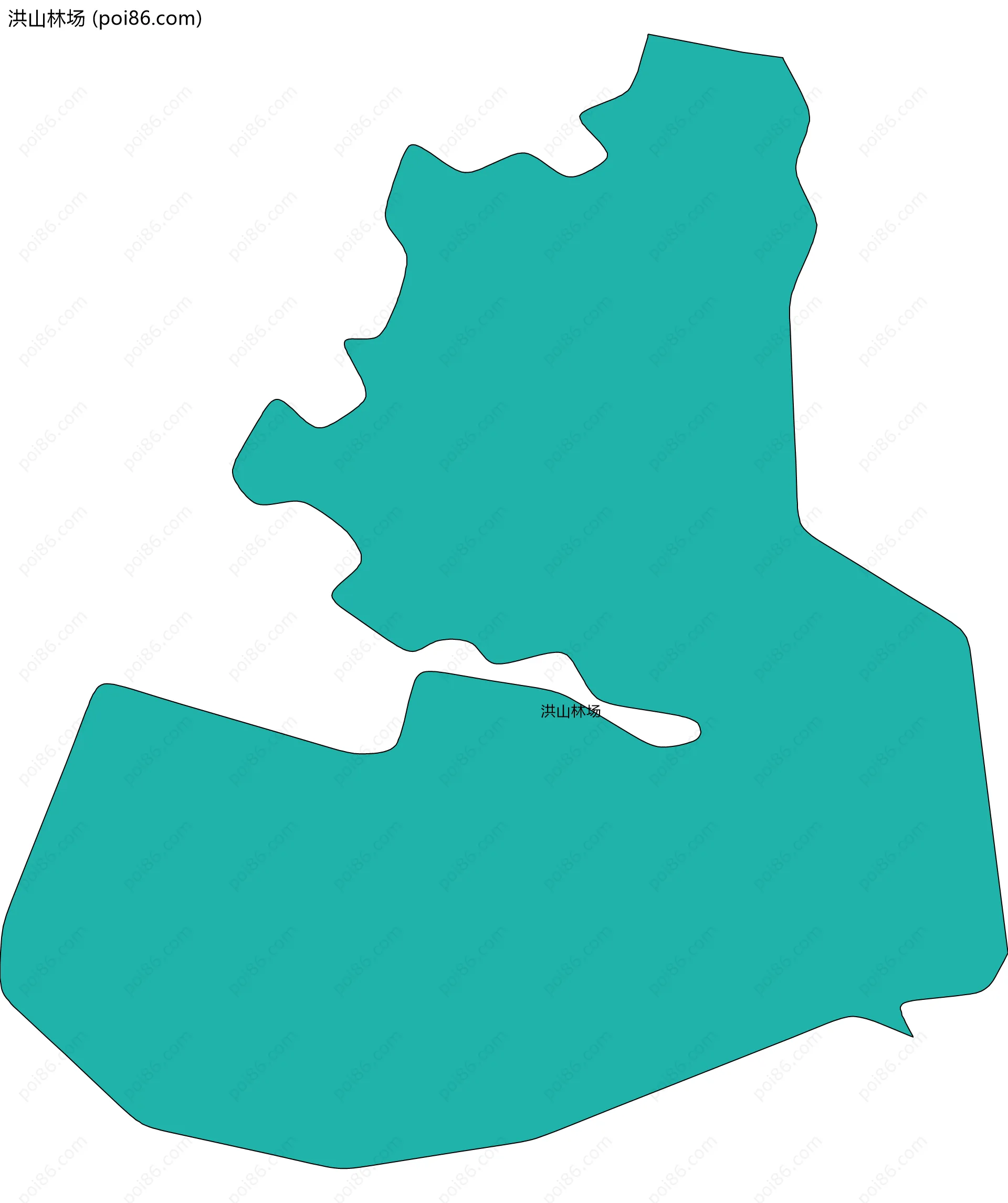 洪山林场边界地图