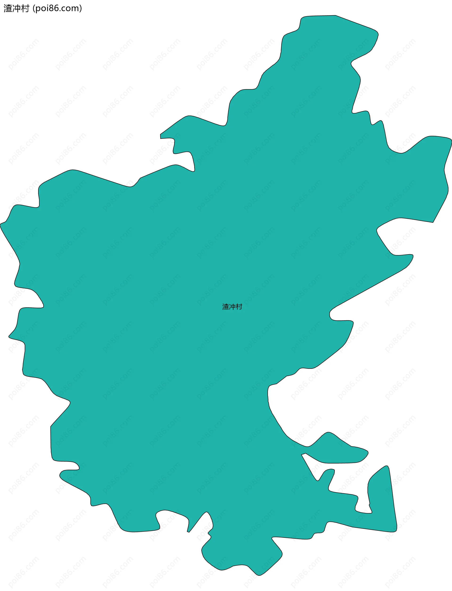 渣冲村边界地图