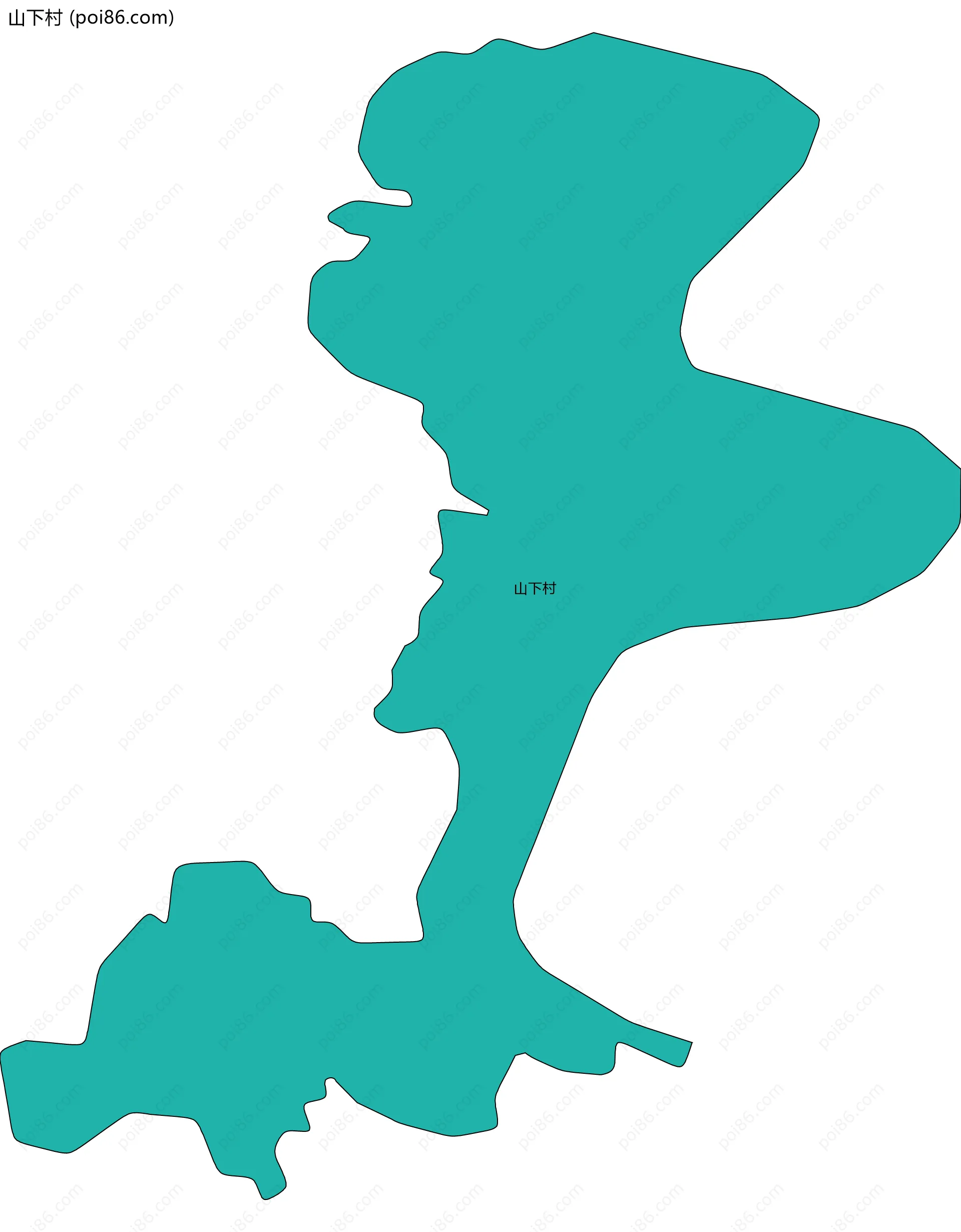 山下村边界地图