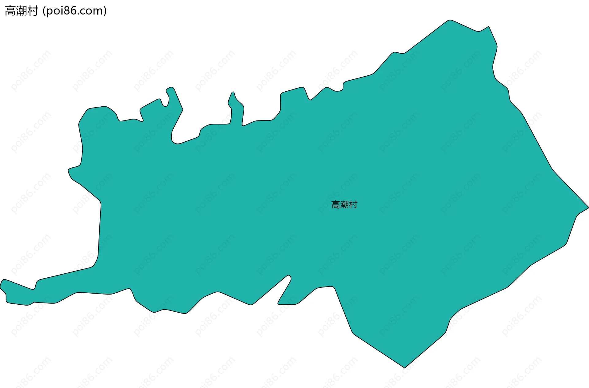 高潮村边界地图