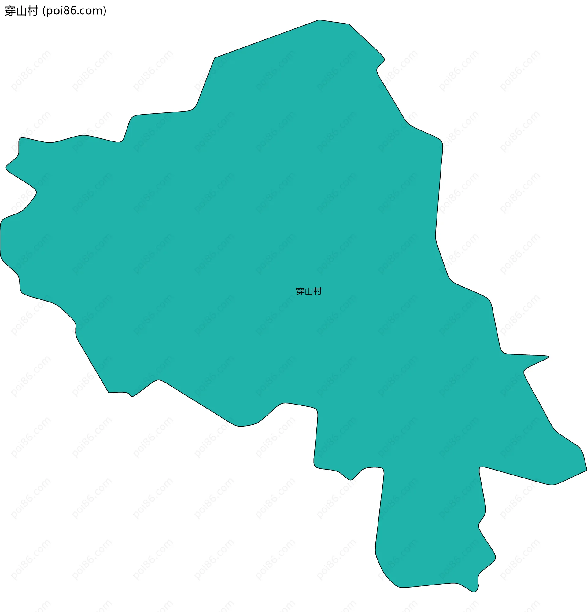 穿山村边界地图