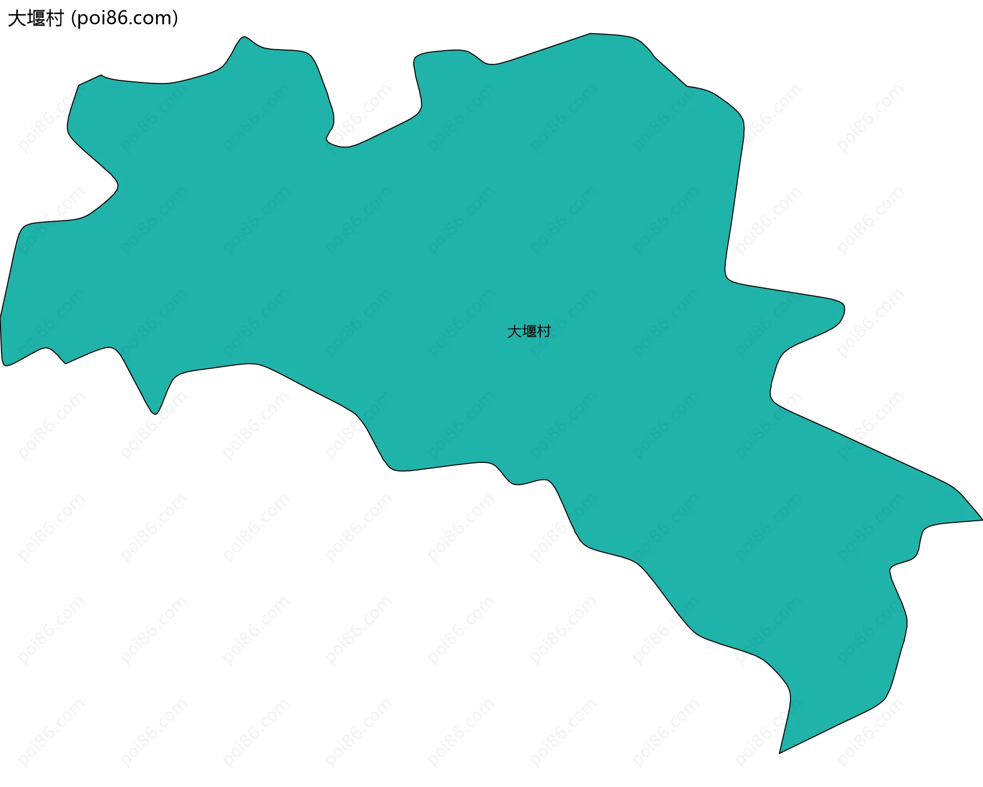 大堰村边界地图