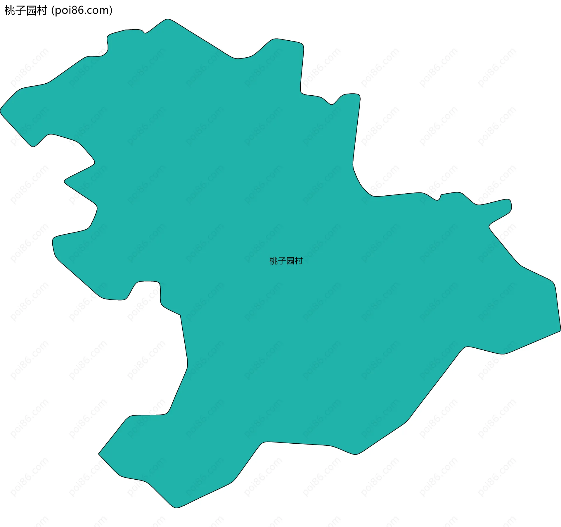 桃子园村边界地图
