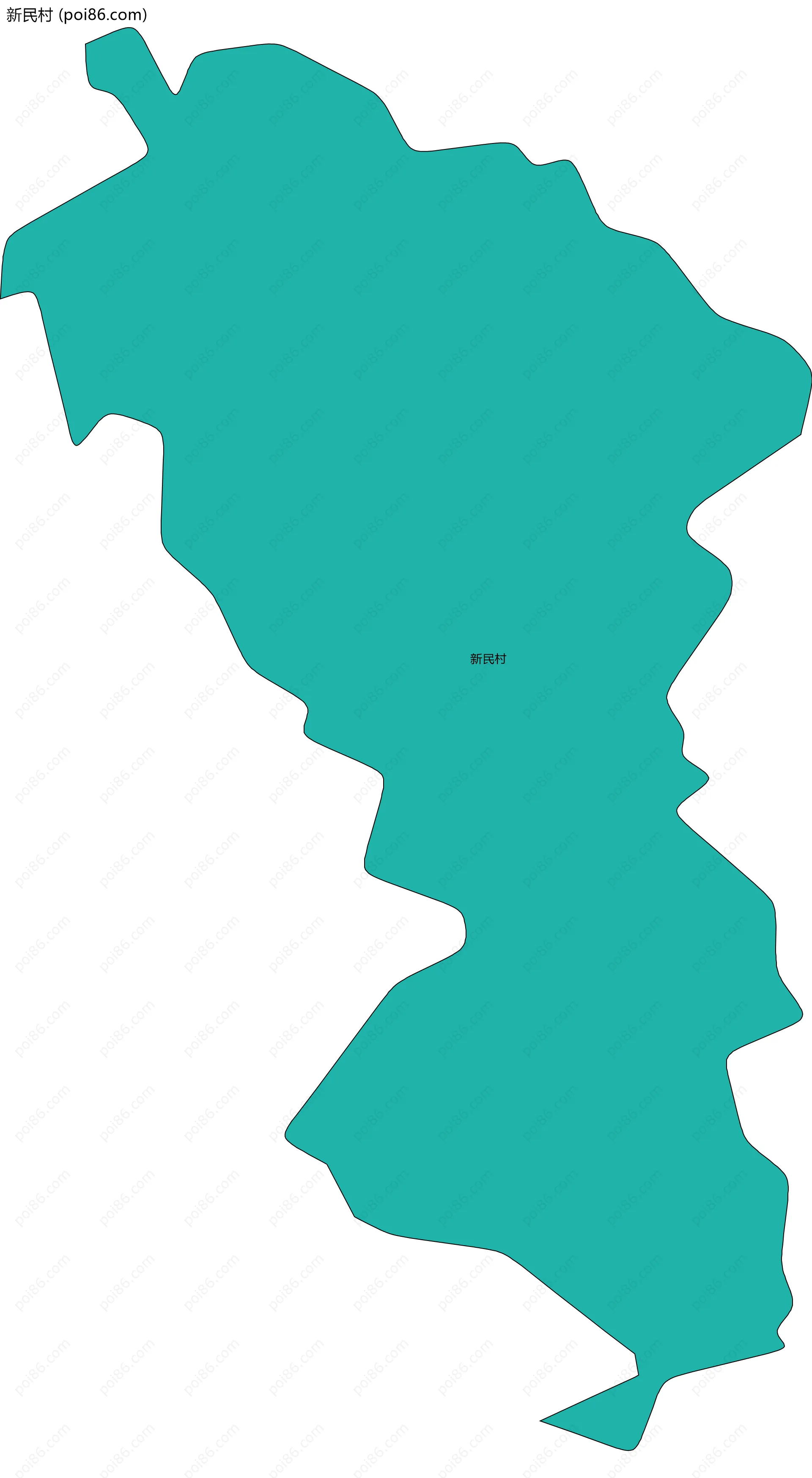 新民村边界地图