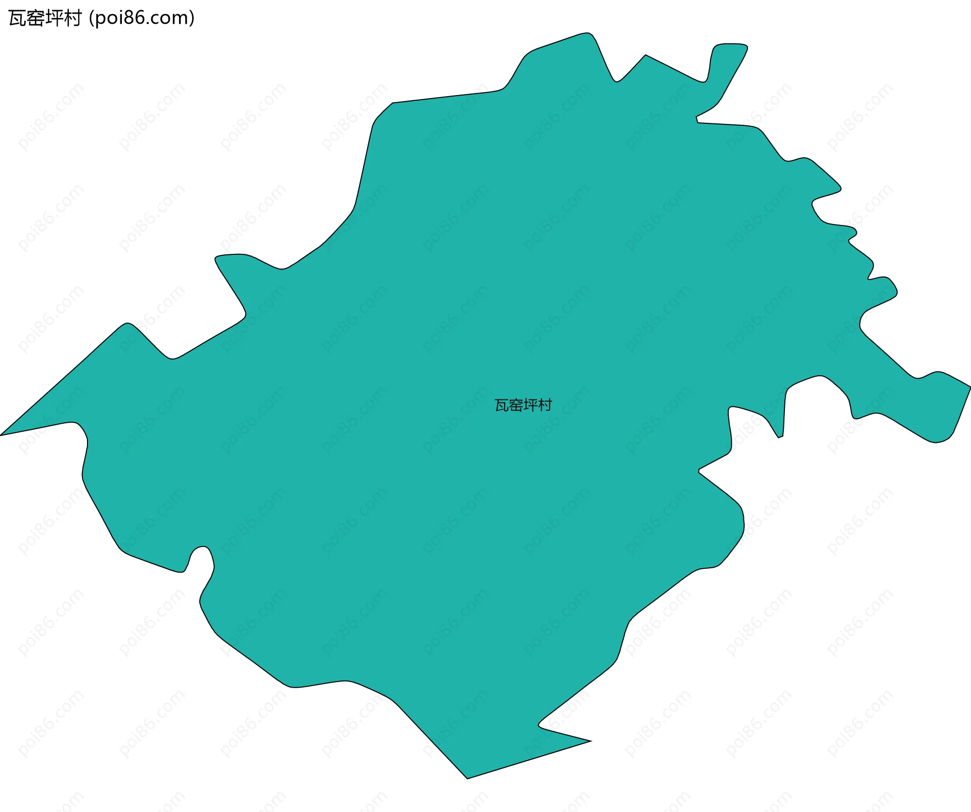 瓦窑坪村边界地图