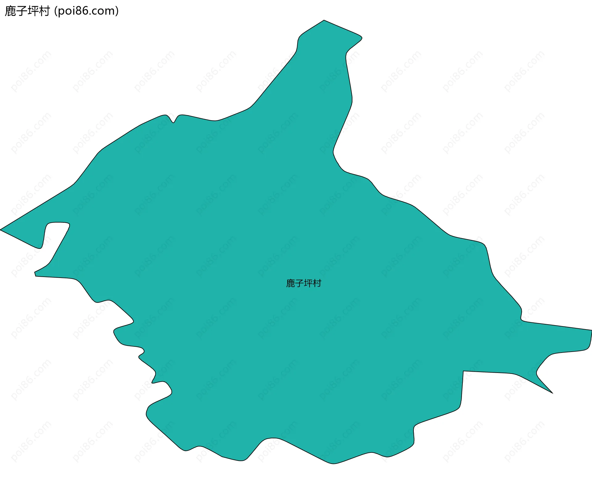 鹿子坪村边界地图