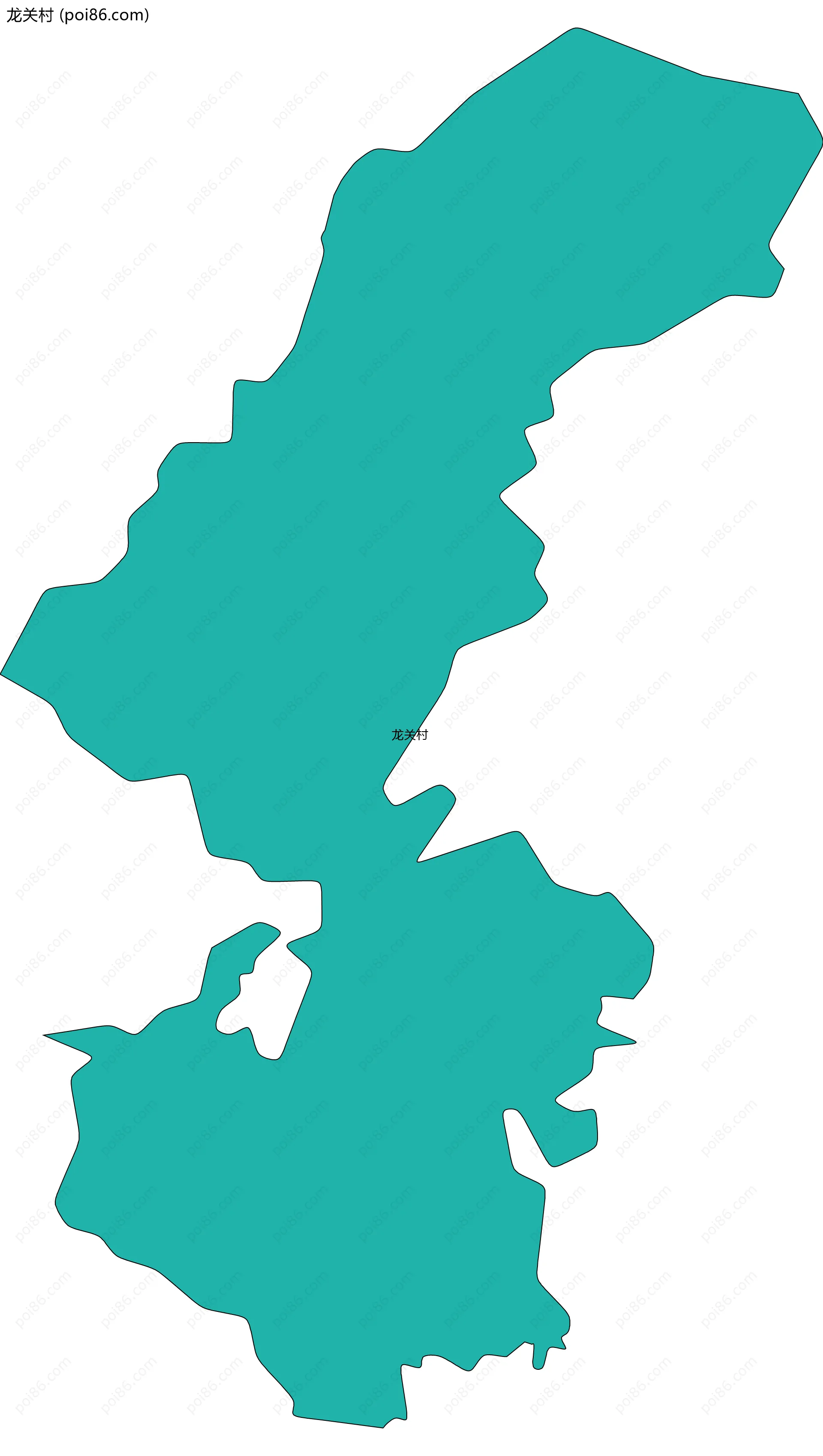 龙关村边界地图