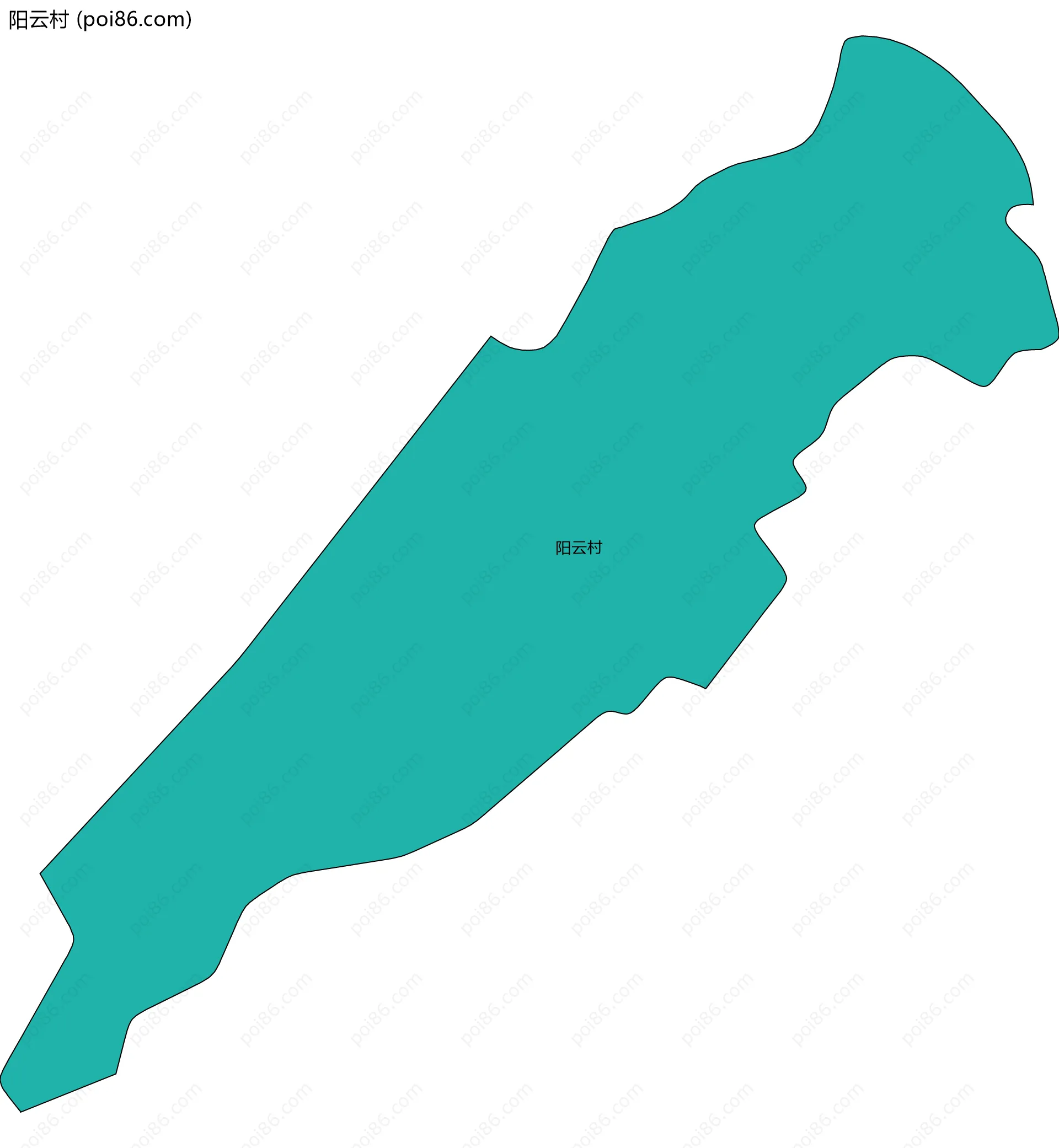 阳云村边界地图