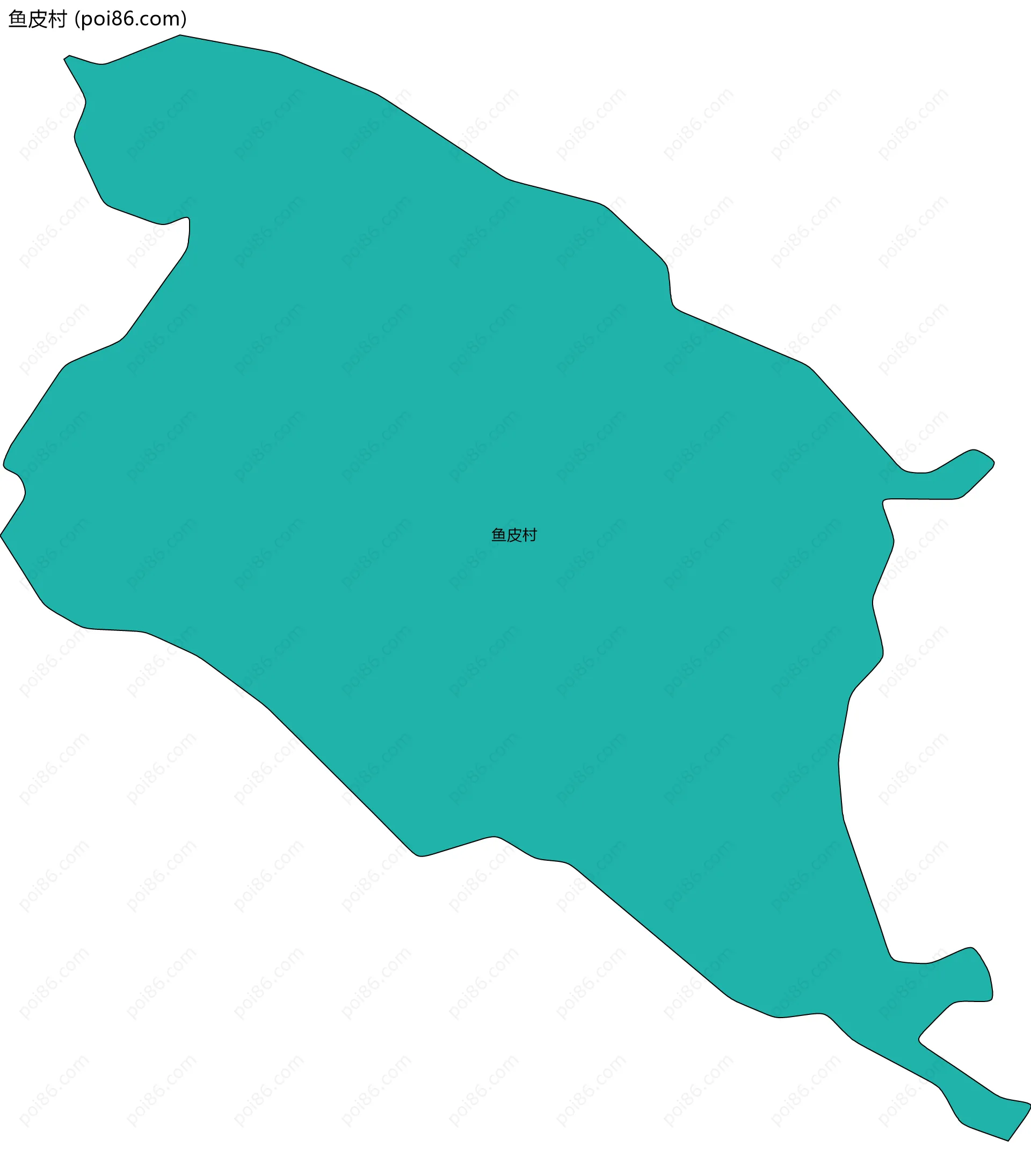 鱼皮村边界地图