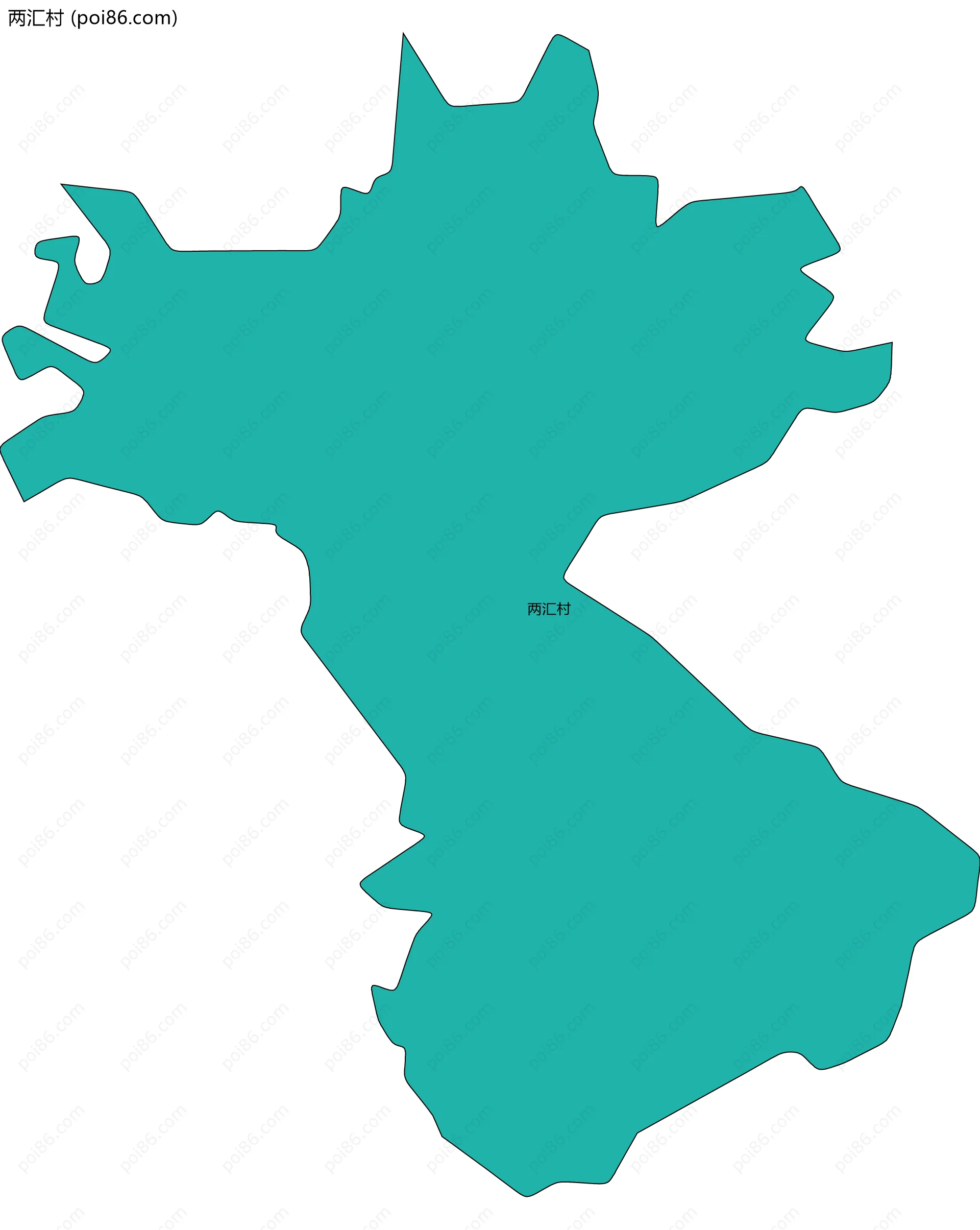 两汇村边界地图
