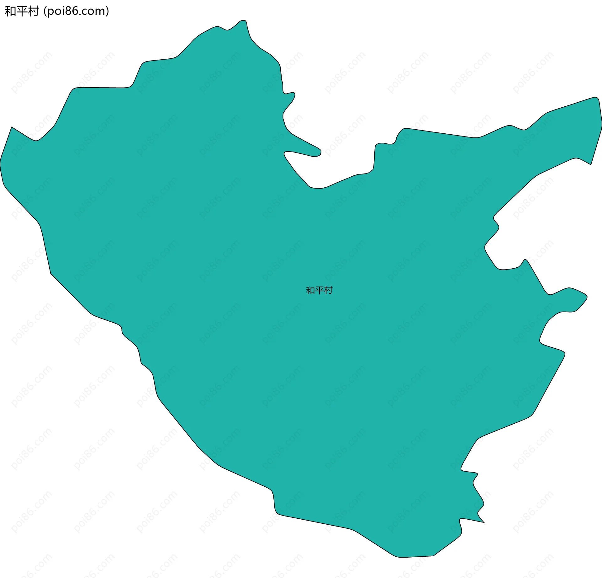 和平村边界地图