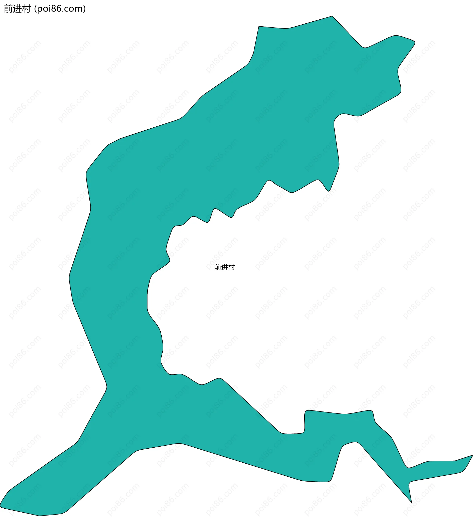 前进村边界地图