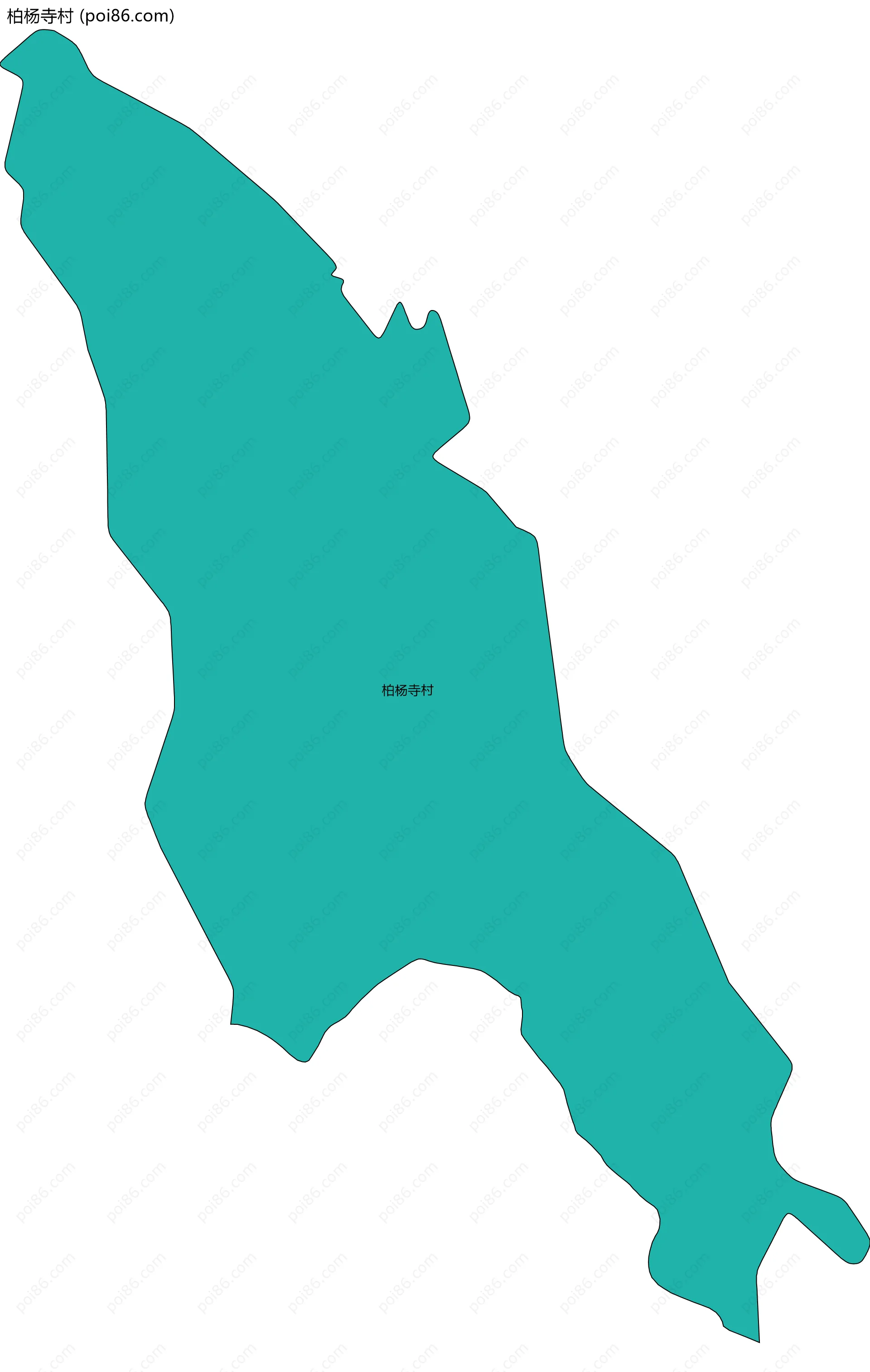 柏杨寺村边界地图