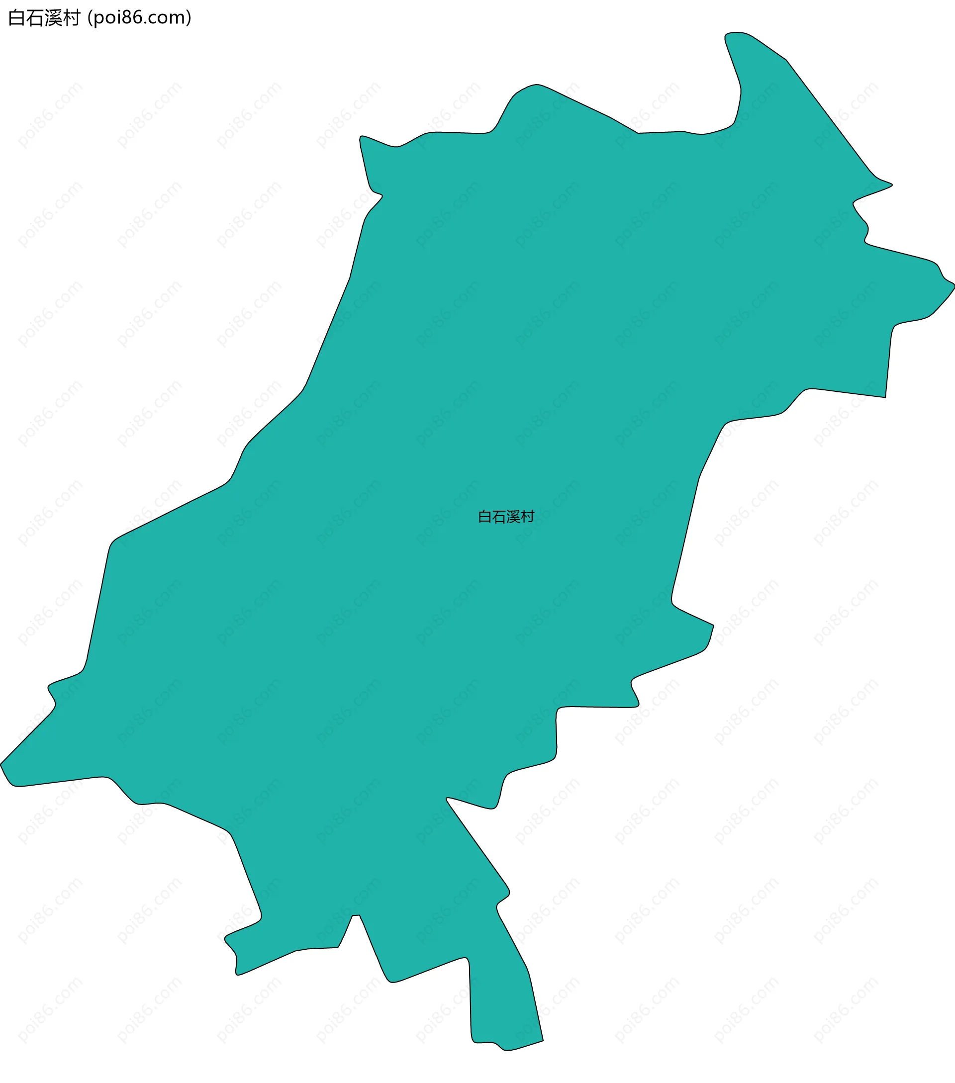 白石溪村边界地图