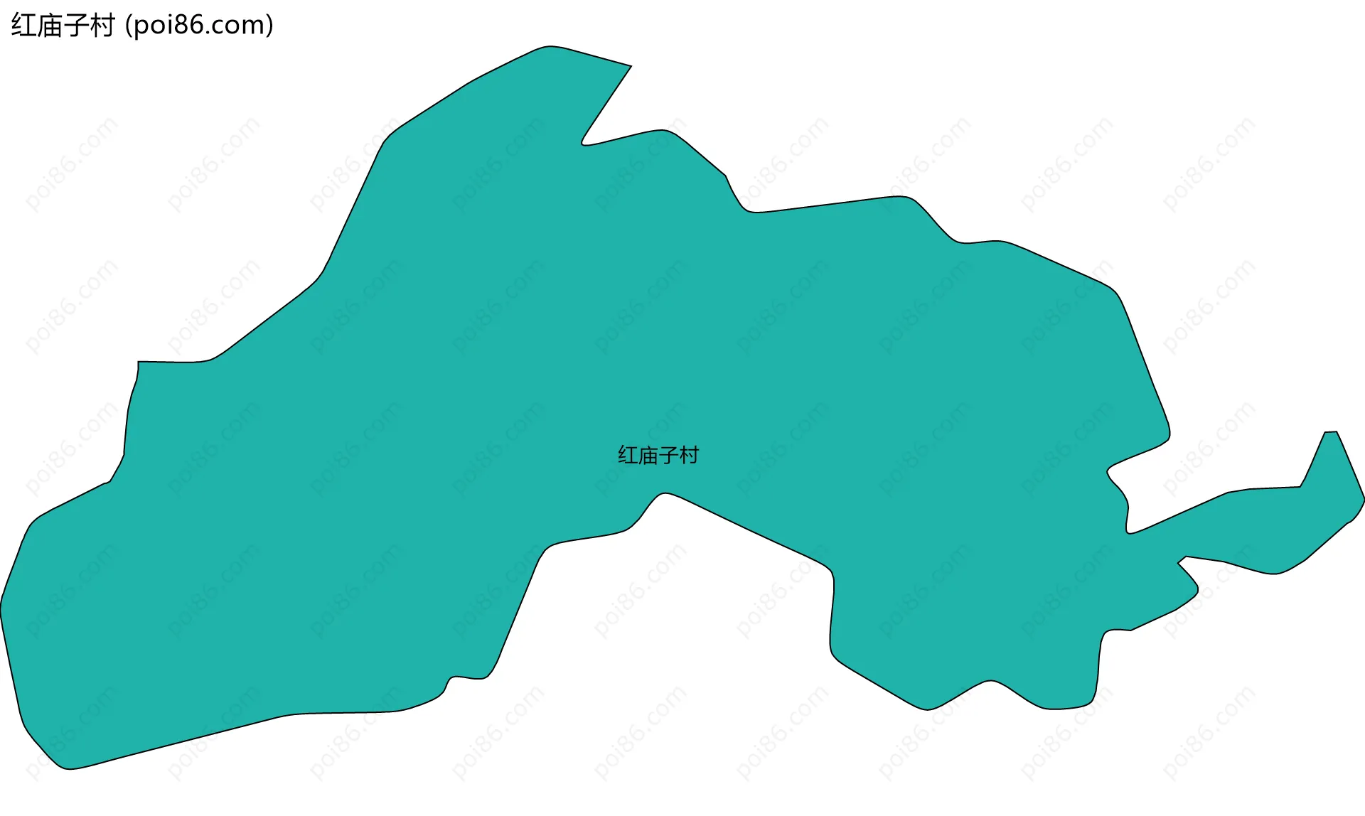 红庙子村边界地图