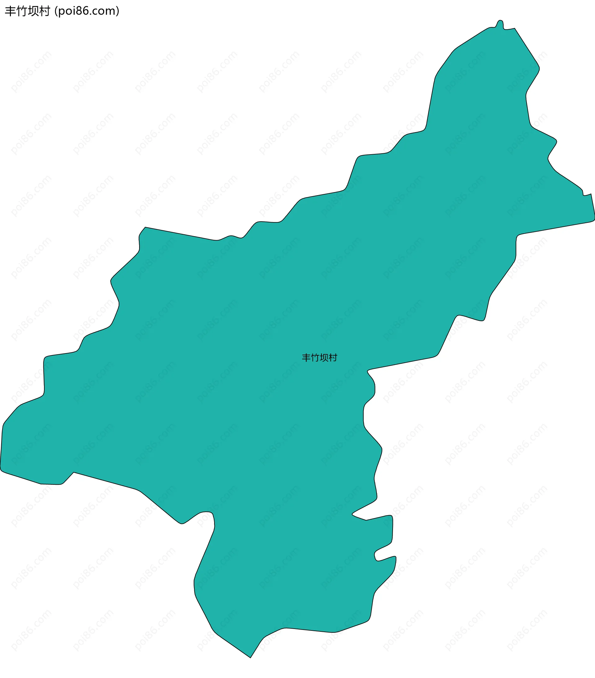 丰竹坝村边界地图