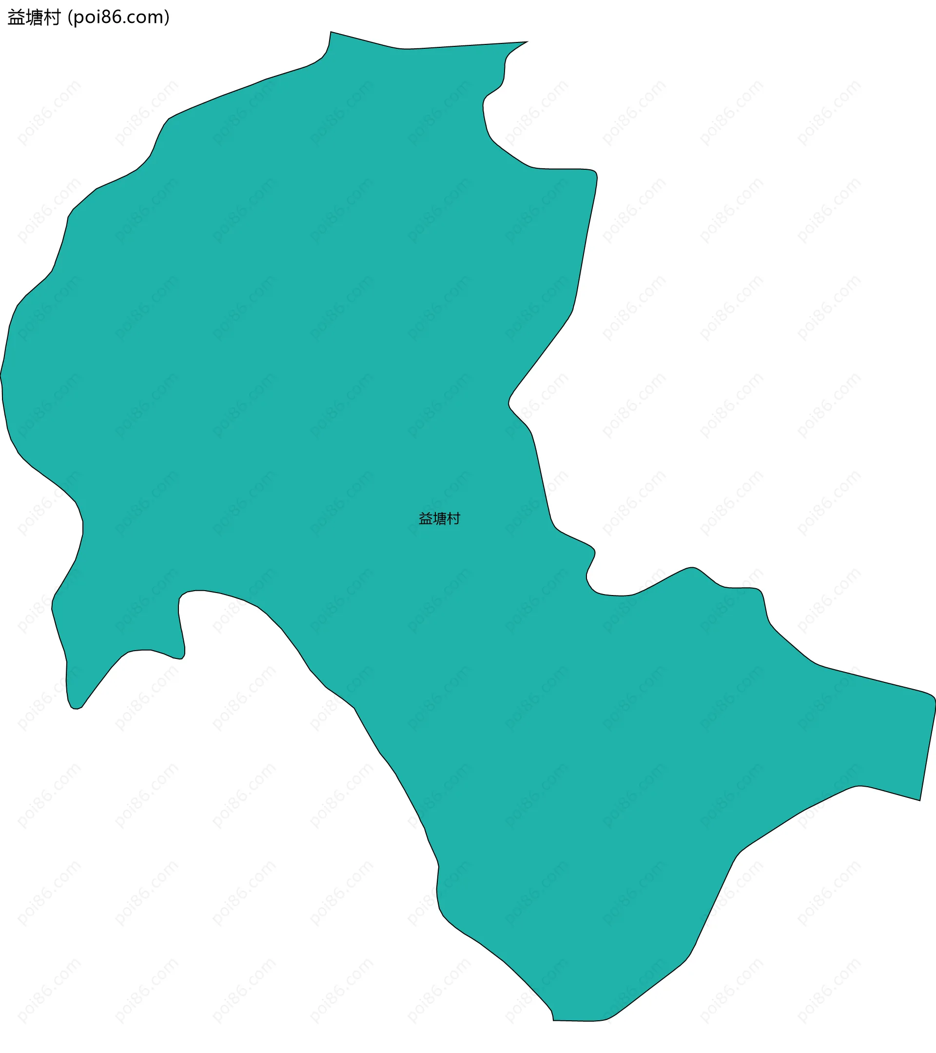 益塘村边界地图