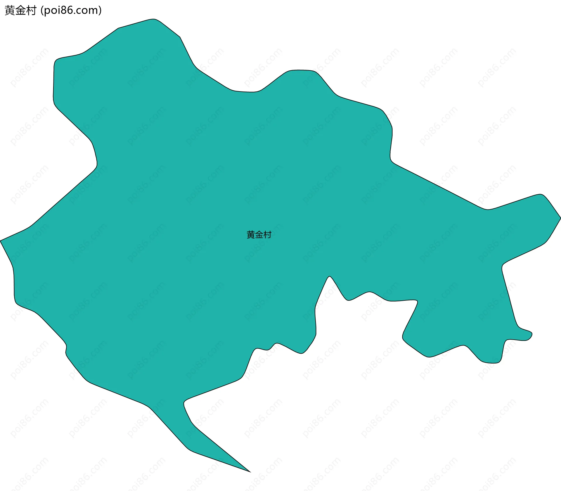 黄金村边界地图