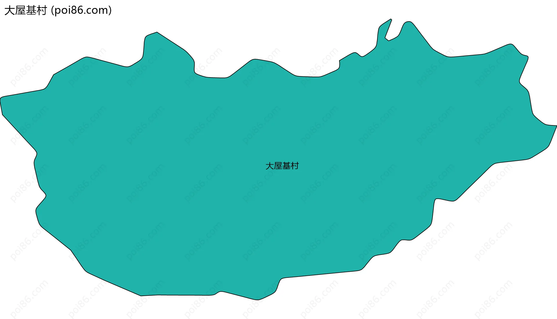大屋基村边界地图