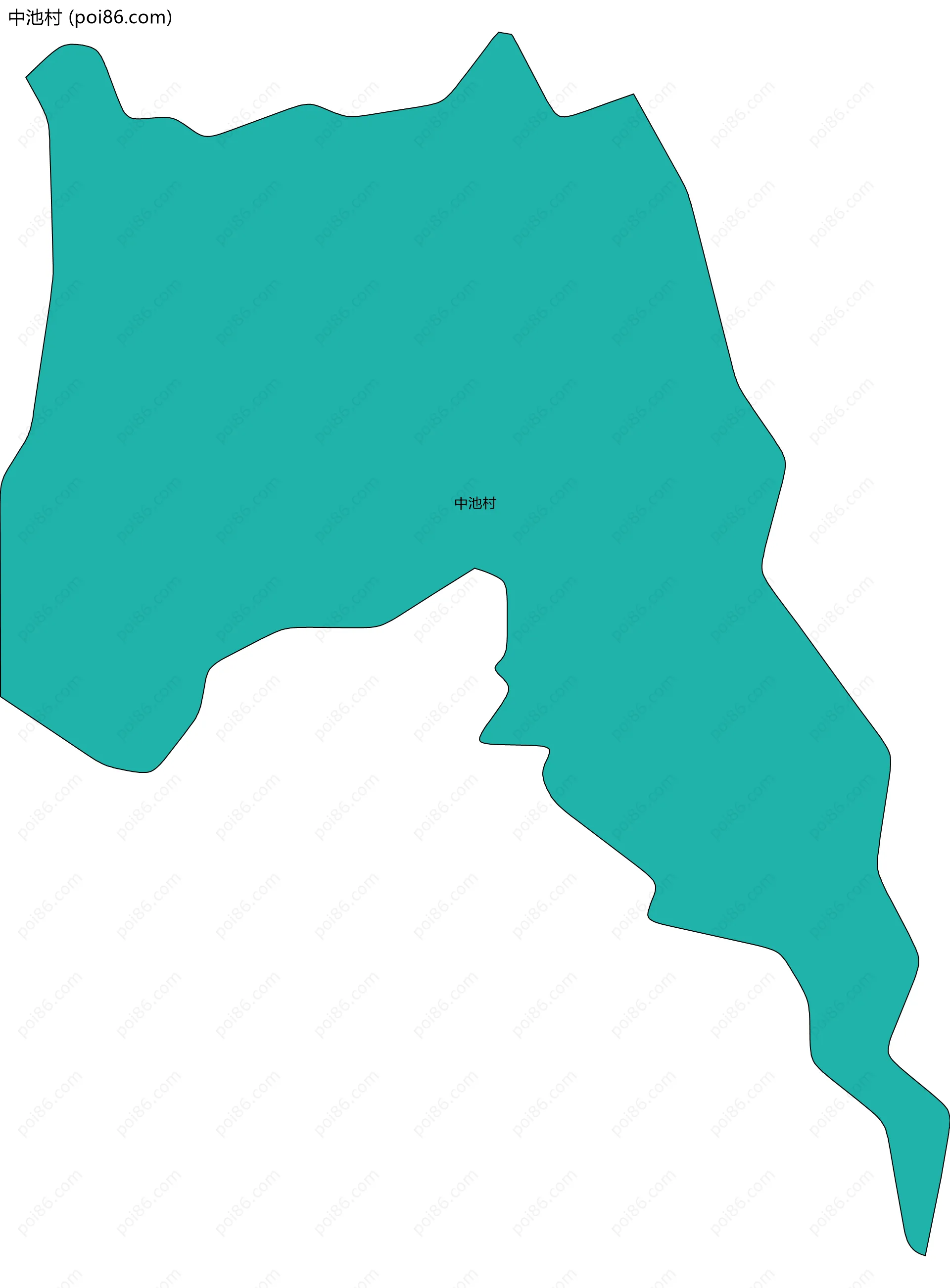中池村边界地图