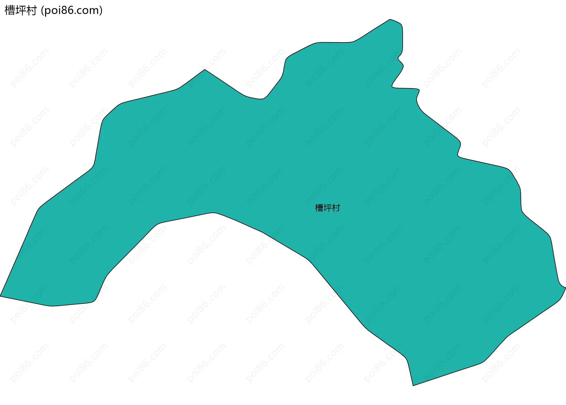 槽坪村边界地图