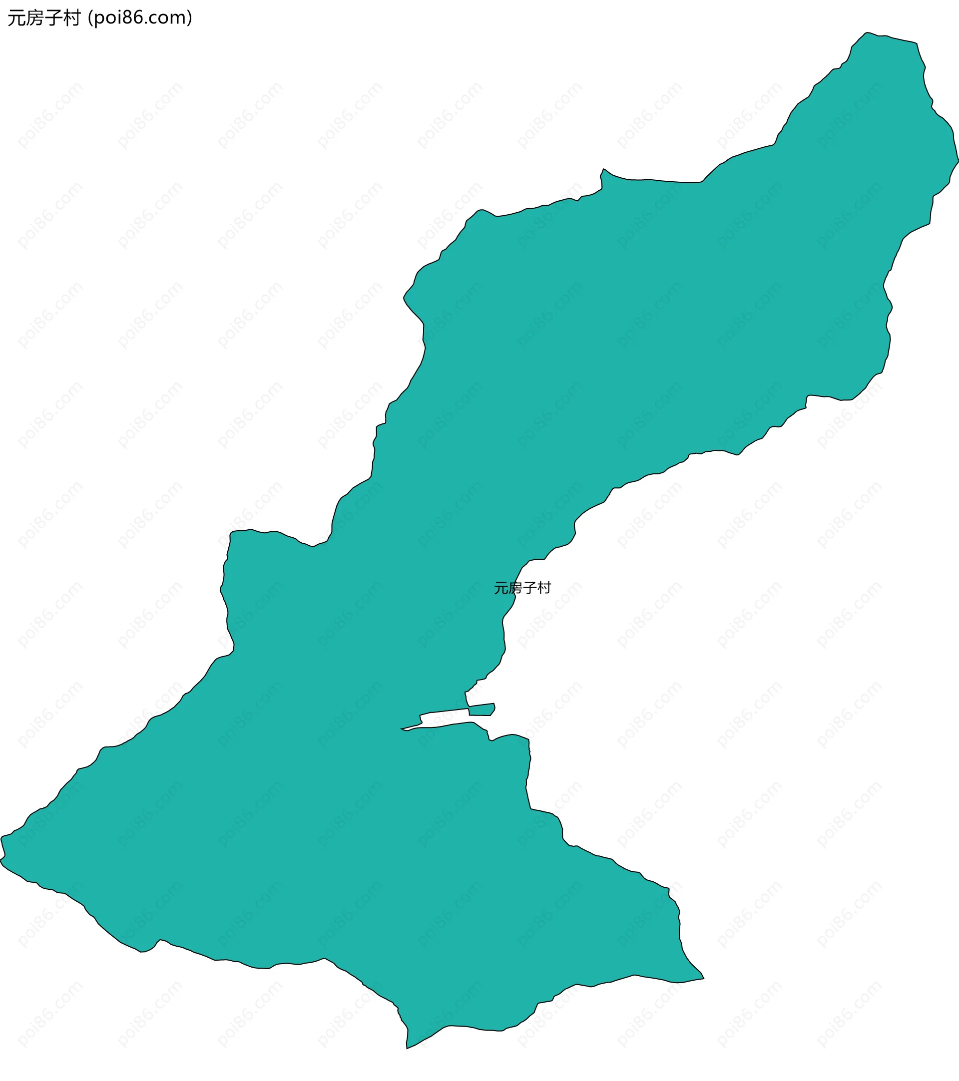 元房子村边界地图