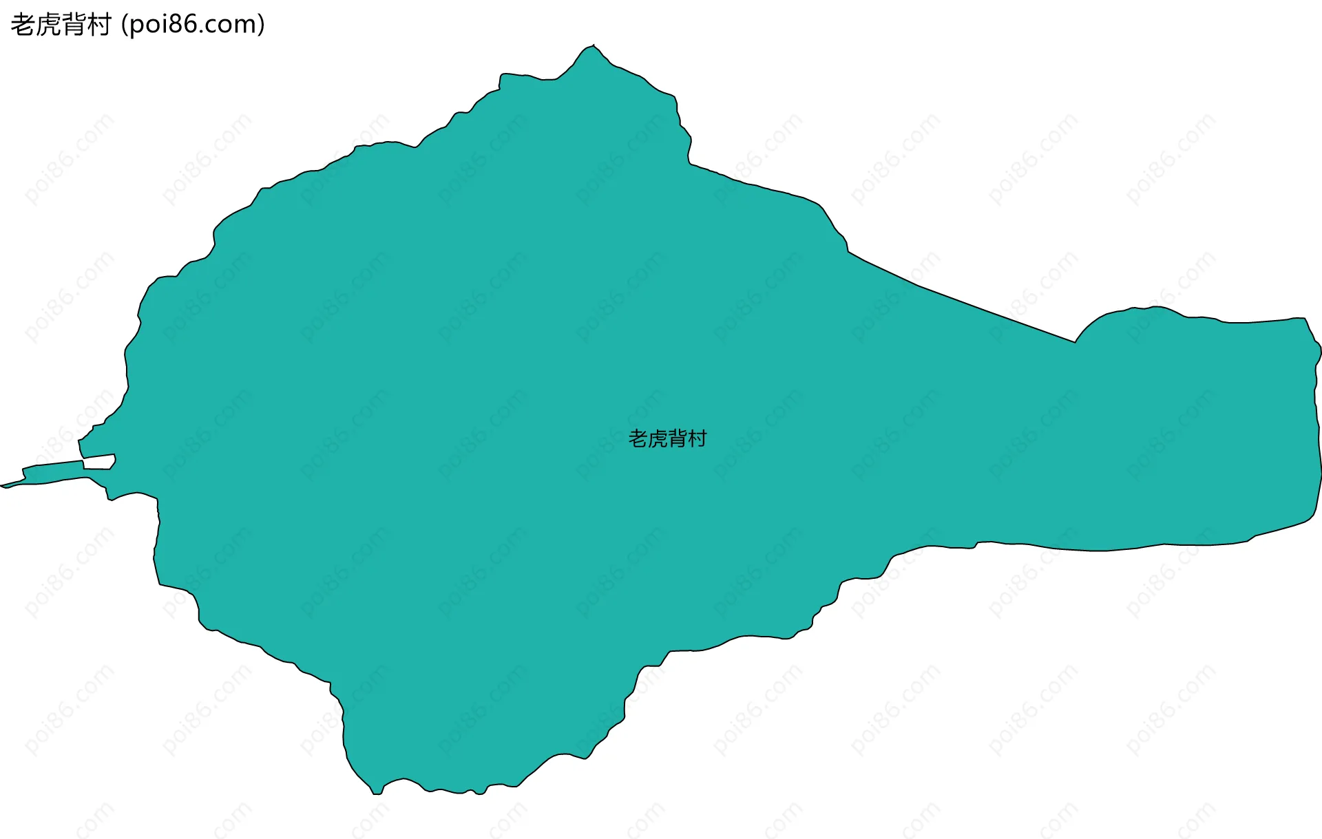 老虎背村边界地图
