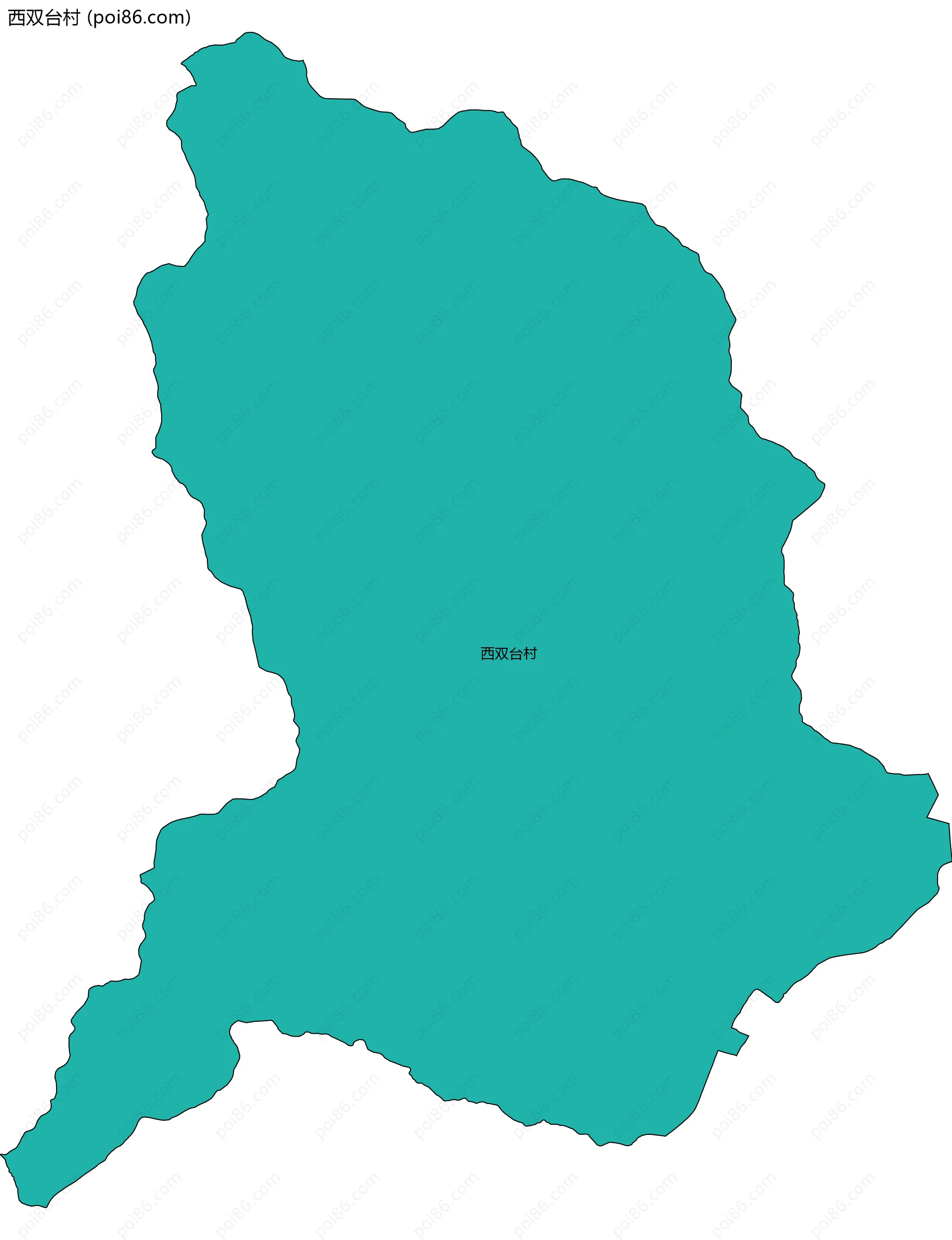 西双台村边界地图